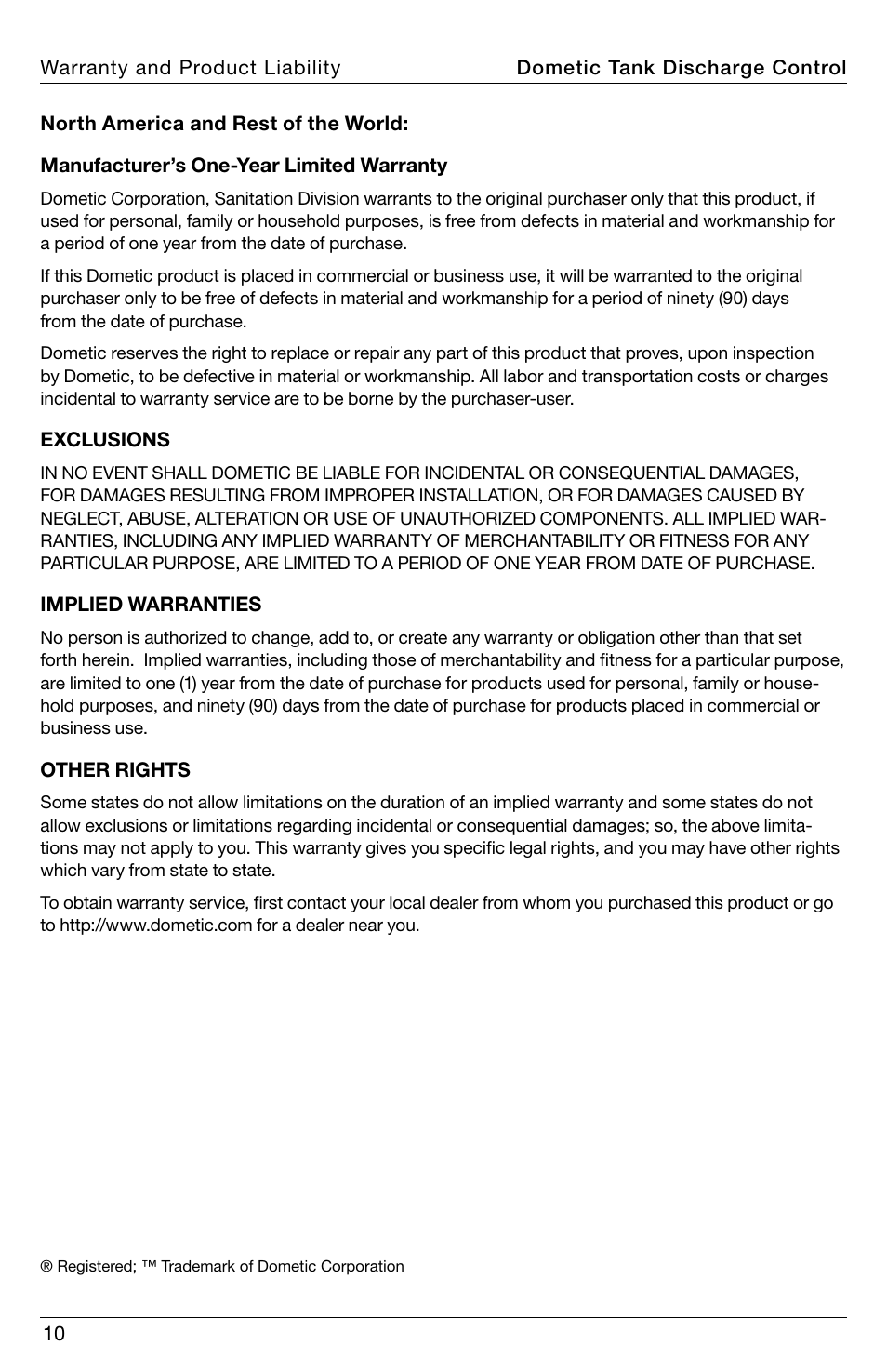 SeaLand DTD01 Discharge Pump Control User Manual | Page 10 / 72