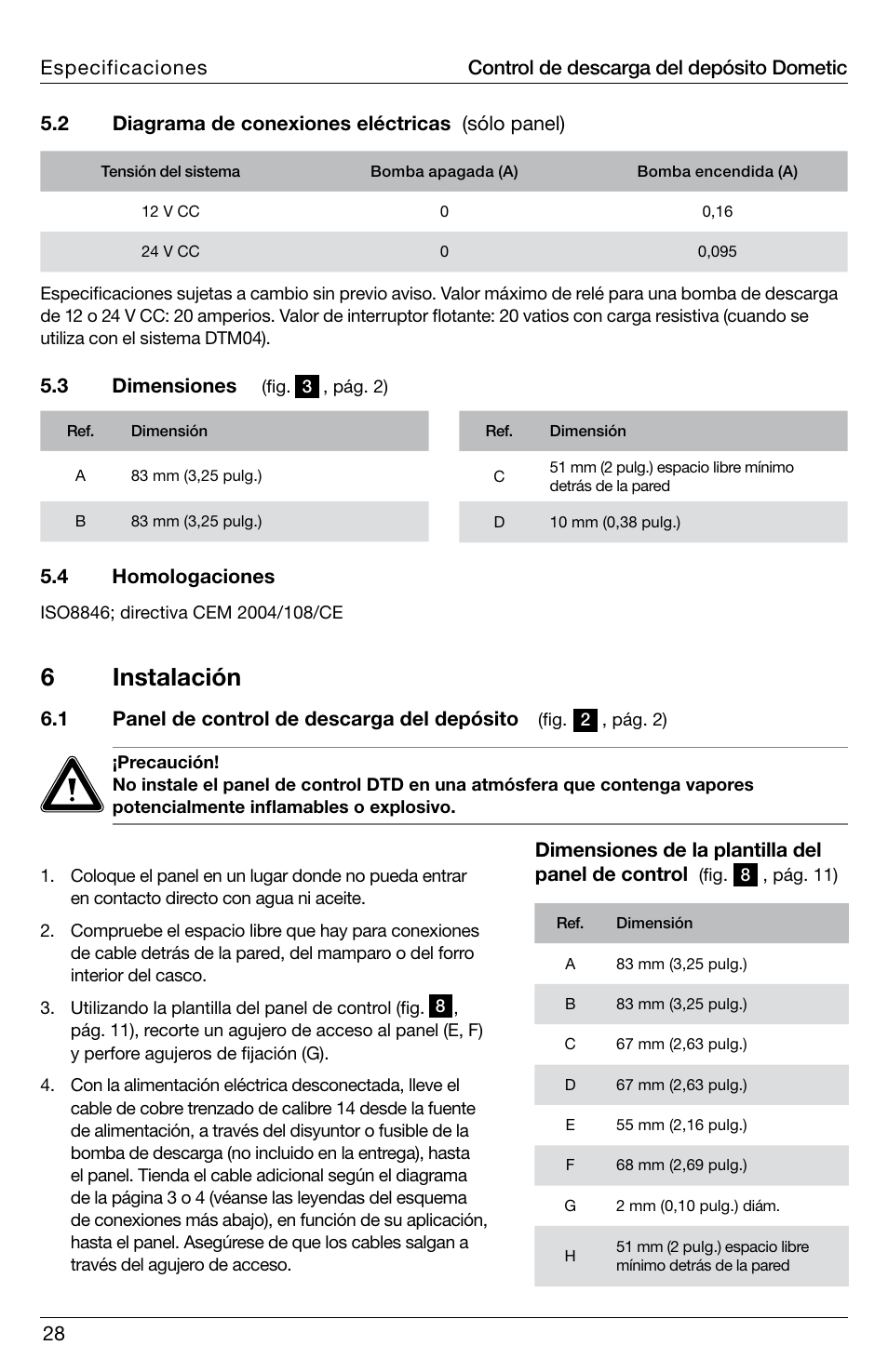 6 instalación | SeaLand DTD01 Discharge Pump Control User Manual | Page 28 / 72