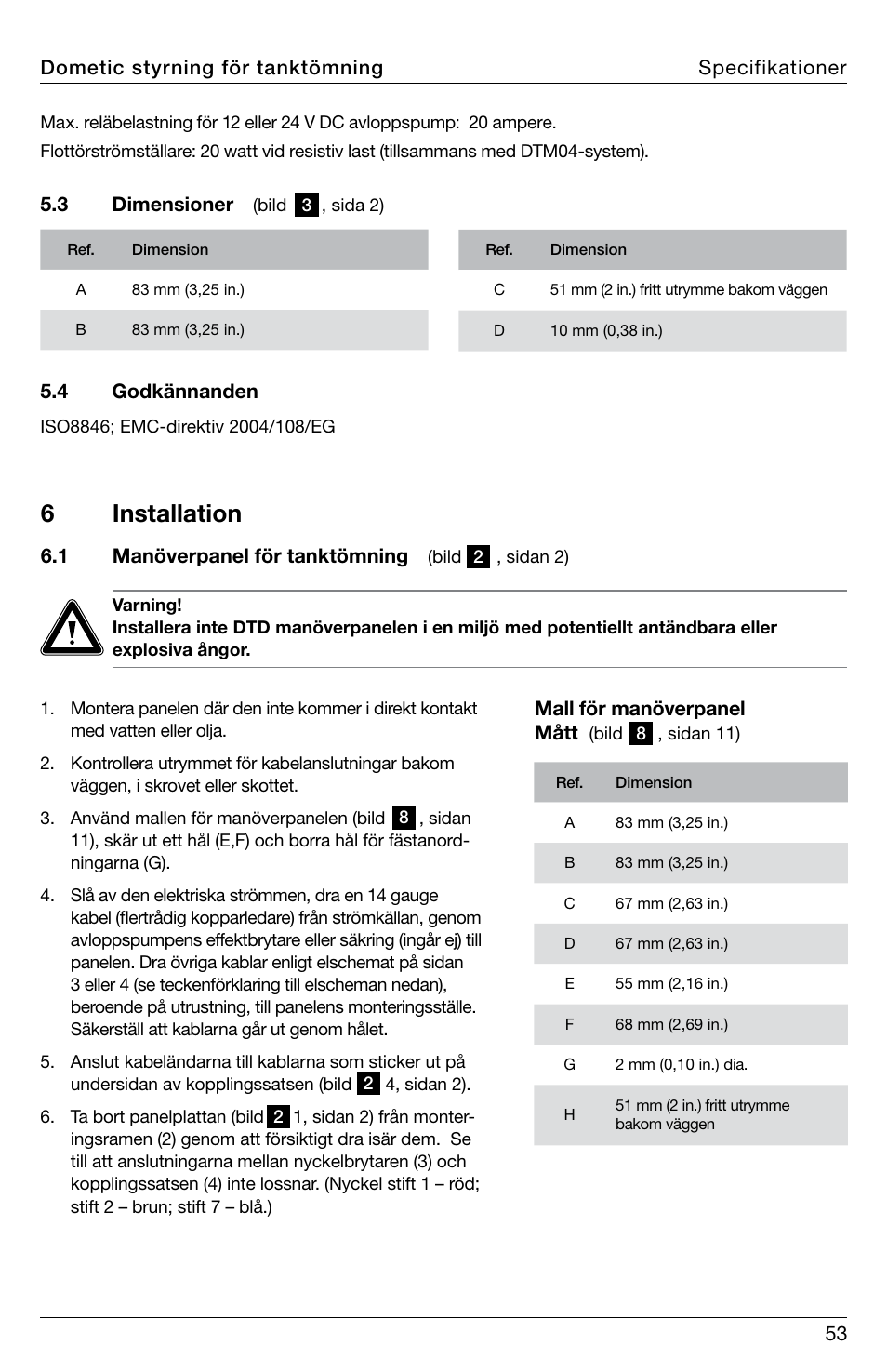6 installation | SeaLand DTD01 Discharge Pump Control User Manual | Page 53 / 72