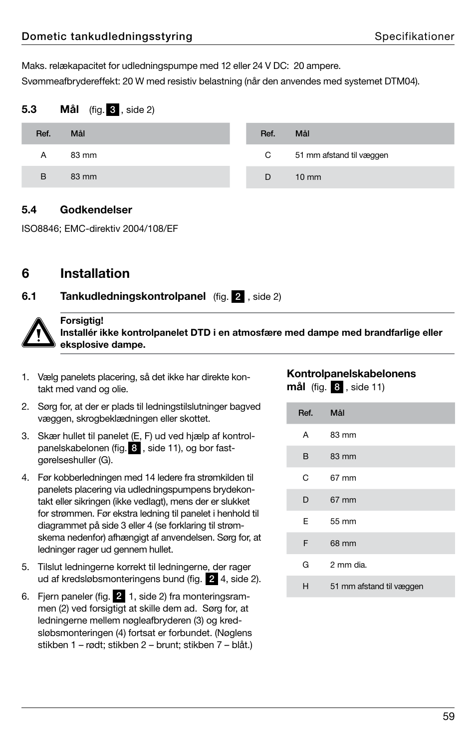 6 installation | SeaLand DTD01 Discharge Pump Control User Manual | Page 59 / 72