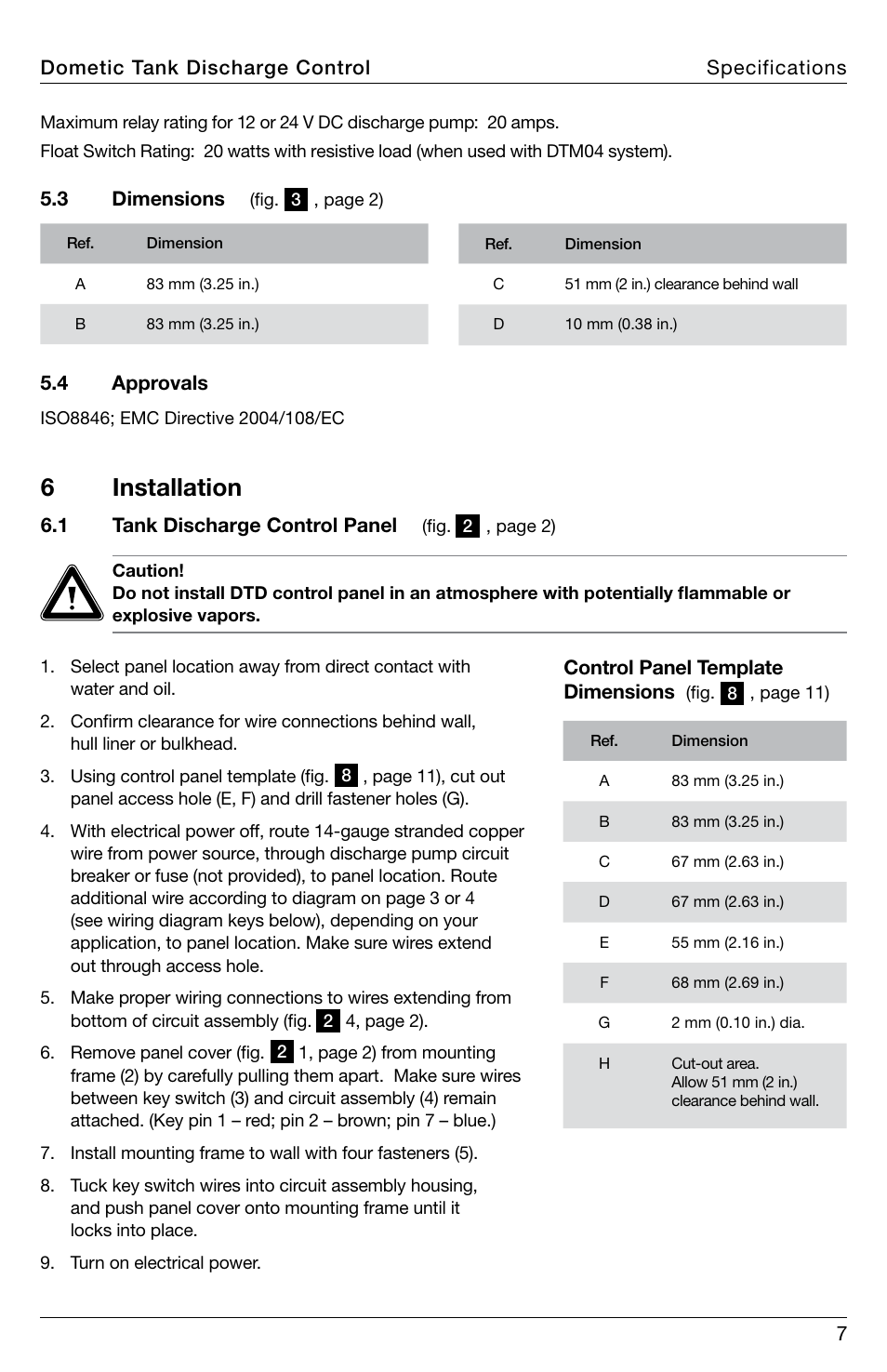 6 installation | SeaLand DTD01 Discharge Pump Control User Manual | Page 7 / 72