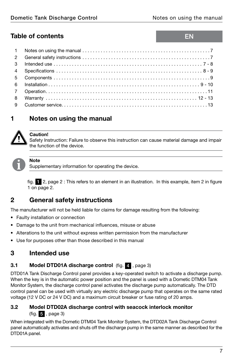 SeaLand DTD02A Auto Discharge Pump Control User Manual | Page 7 / 16