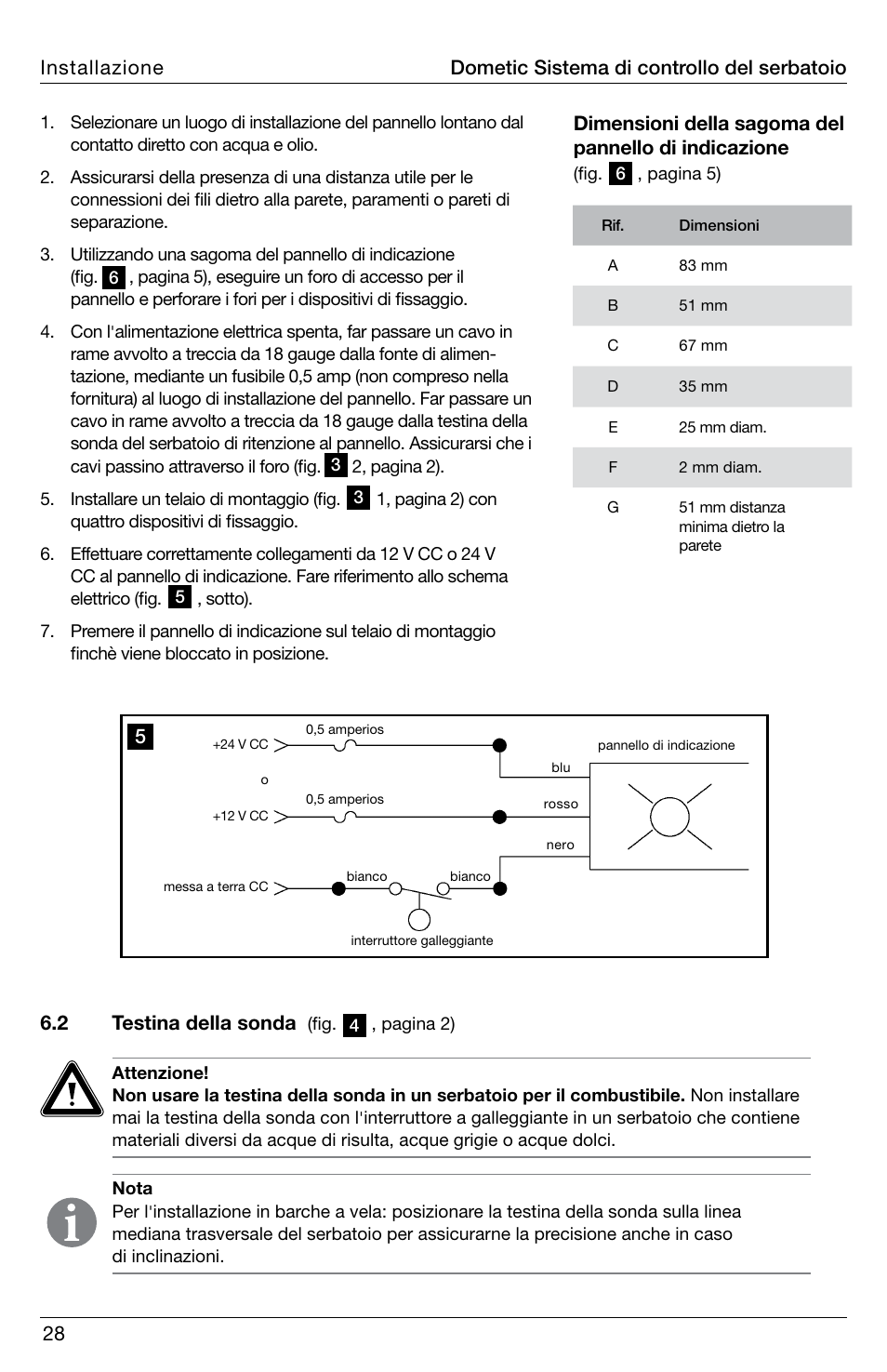 2 testina della sonda | SeaLand DTM01C Tank Monitor User Manual | Page 28 / 48