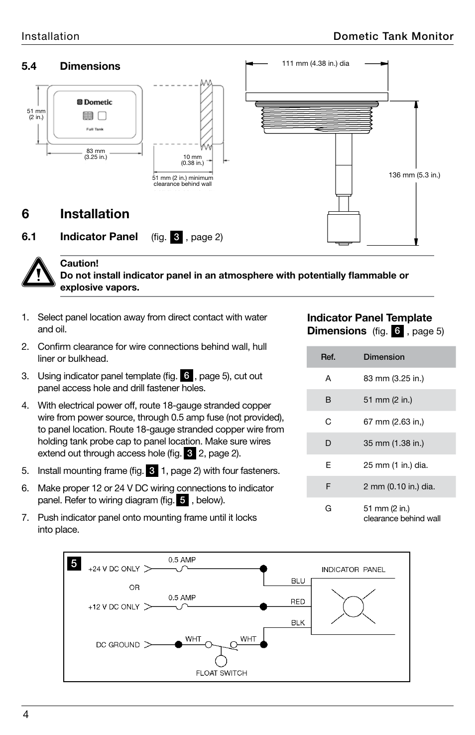 6installation | SeaLand DTM01C Tank Monitor User Manual | Page 4 / 48