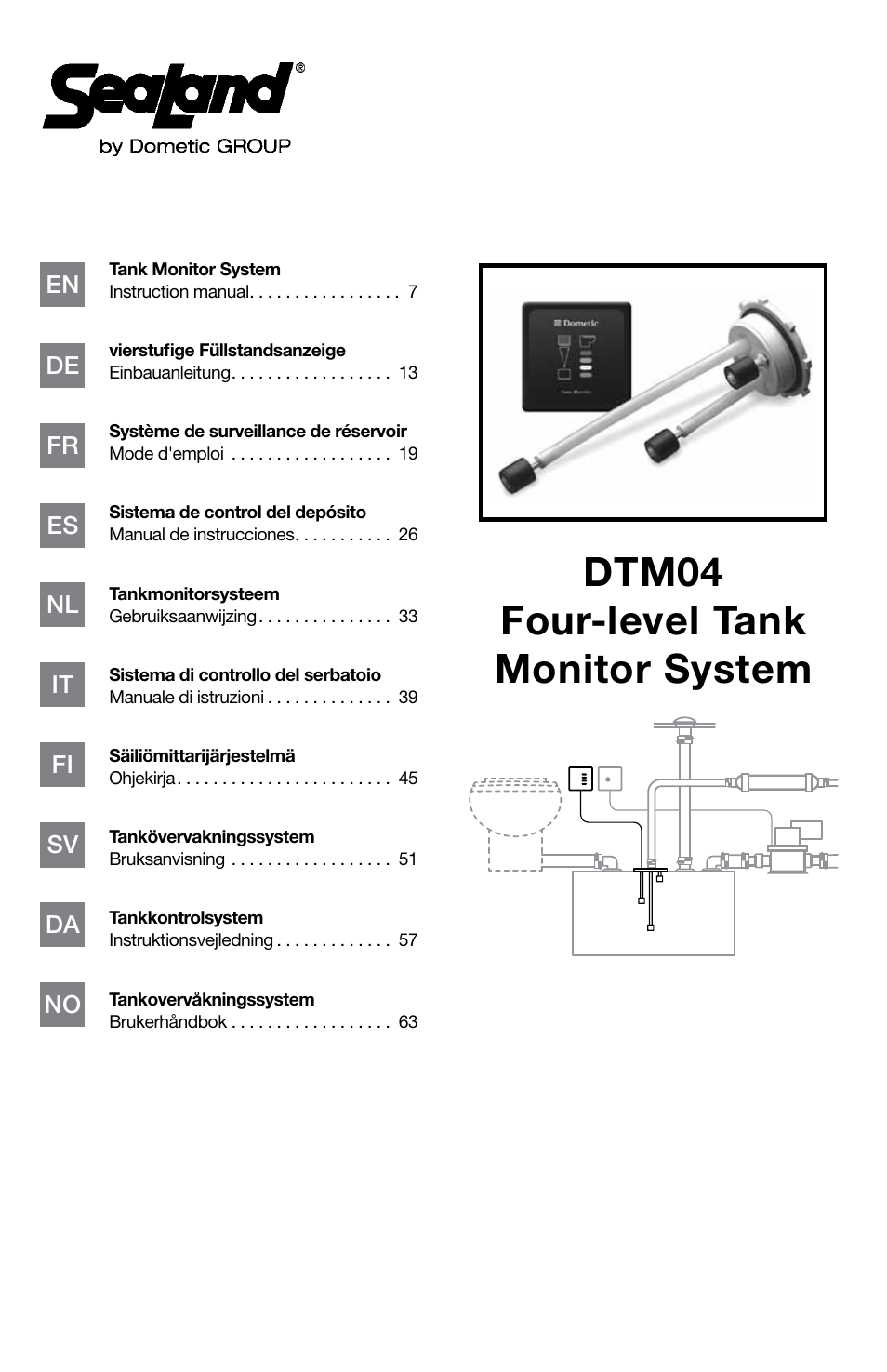 SeaLand DTM04 Tank Monitor System Manual User Manual | 72 pages