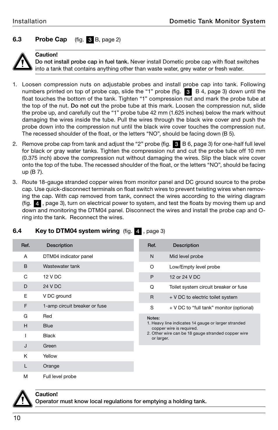 3 probe cap | SeaLand DTM04 Tank Monitor System Manual User Manual | Page 10 / 72