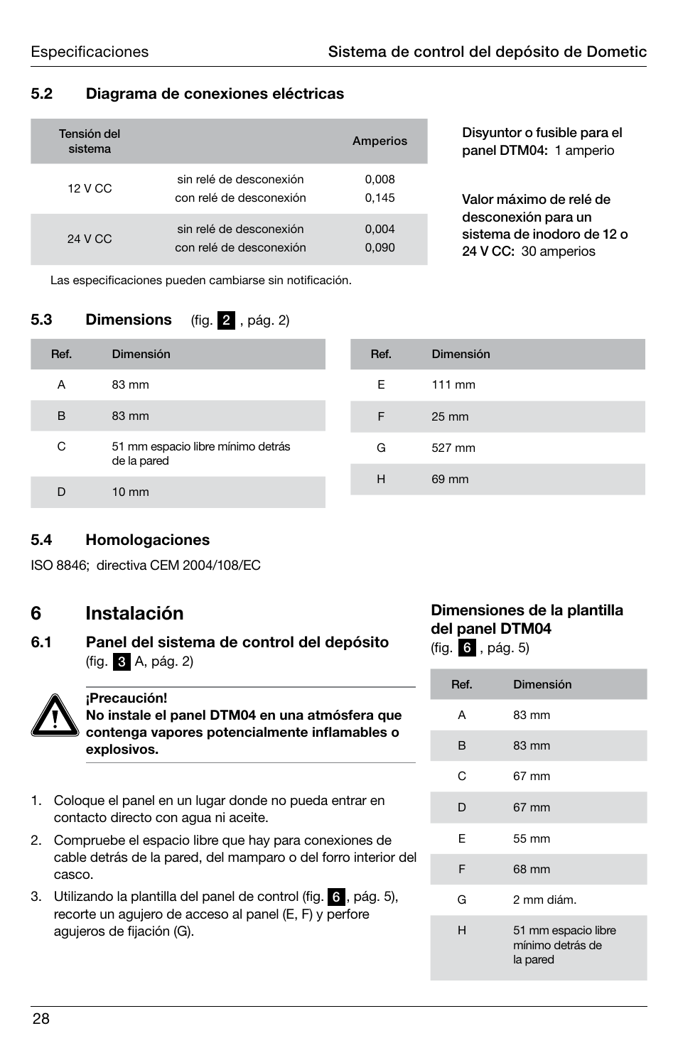 6 instalación | SeaLand DTM04 Tank Monitor System Manual User Manual | Page 28 / 72