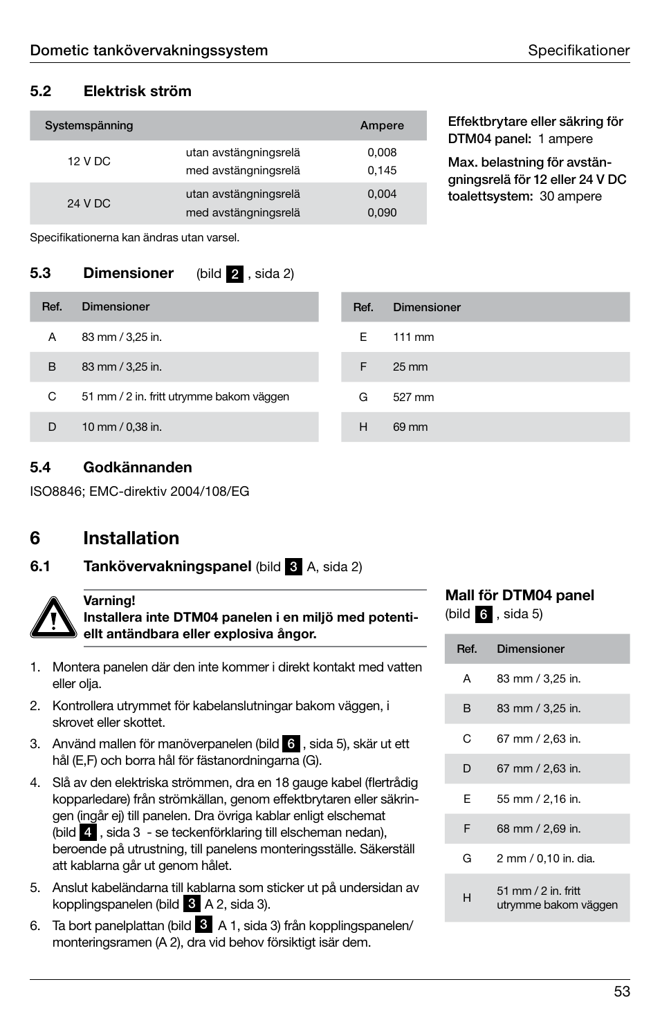 6 installation | SeaLand DTM04 Tank Monitor System Manual User Manual | Page 53 / 72