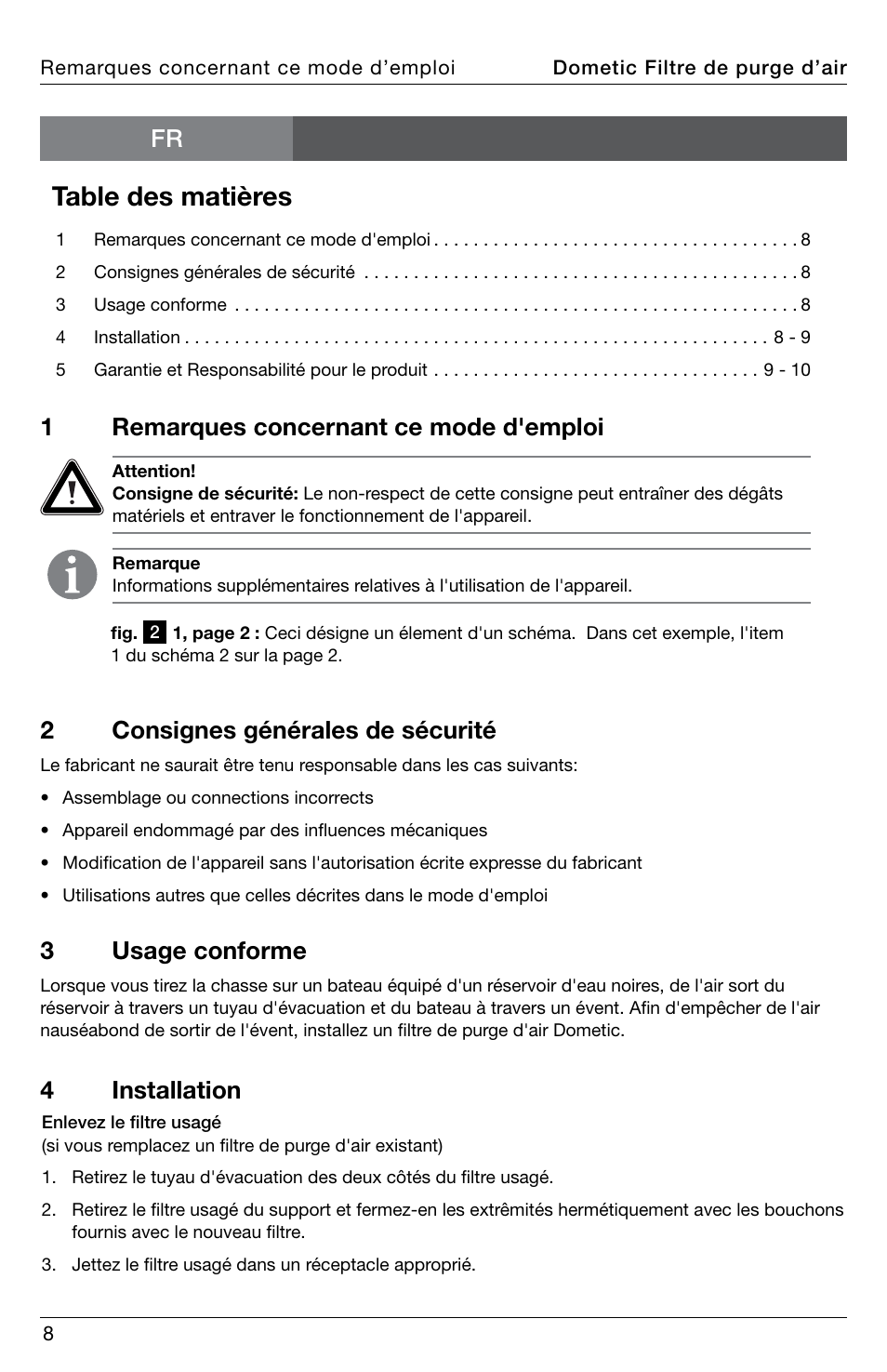 SeaLand DVF1619 Vent Filter User Manual | Page 8 / 28
