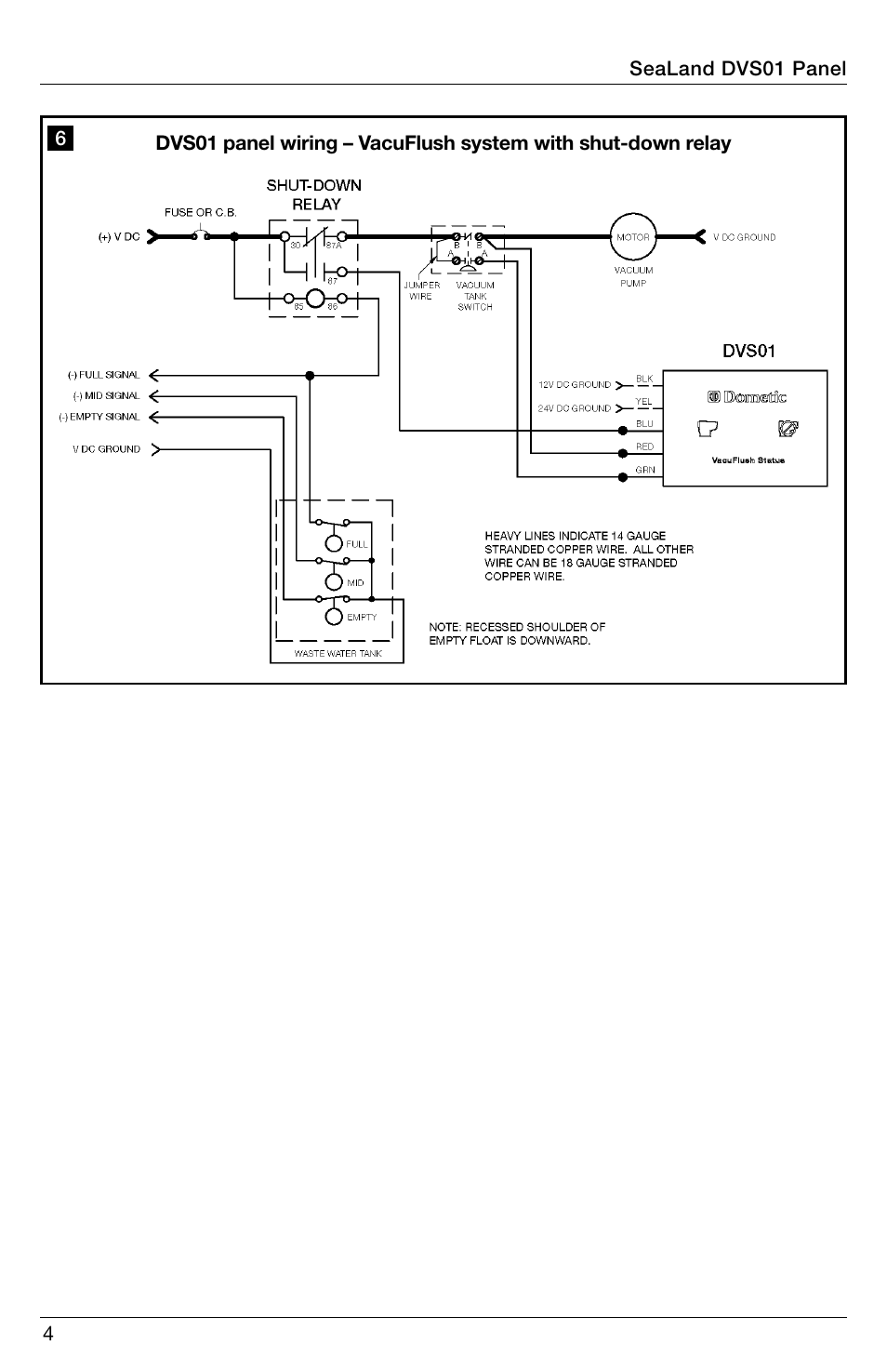SeaLand DVS01 VacuFlush Status Panel User Manual | Page 4 / 12