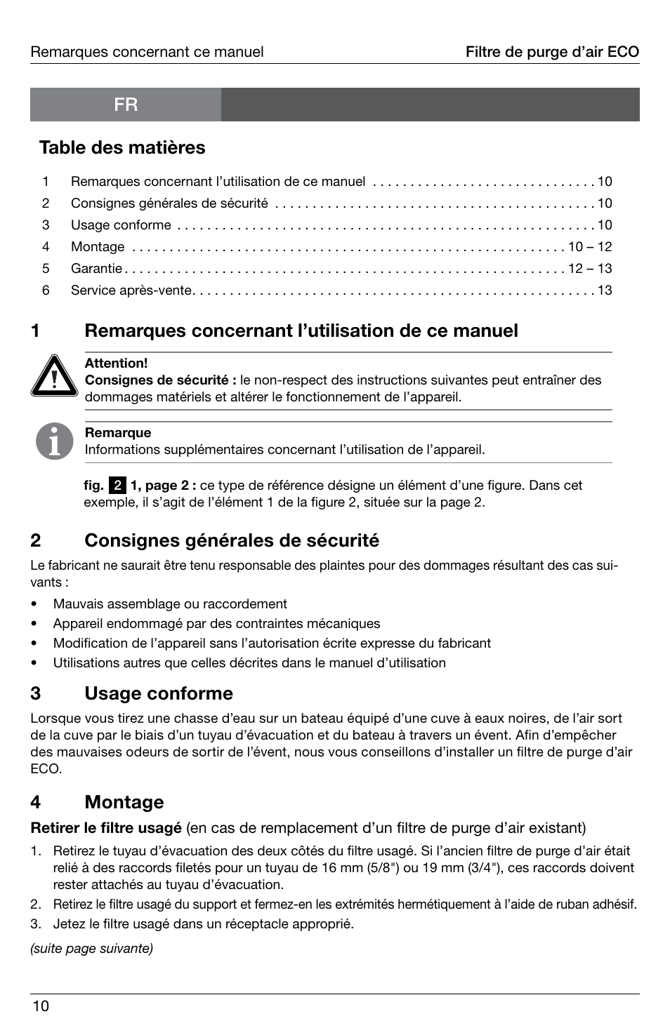 SeaLand ECO vent filter User Manual | Page 10 / 16