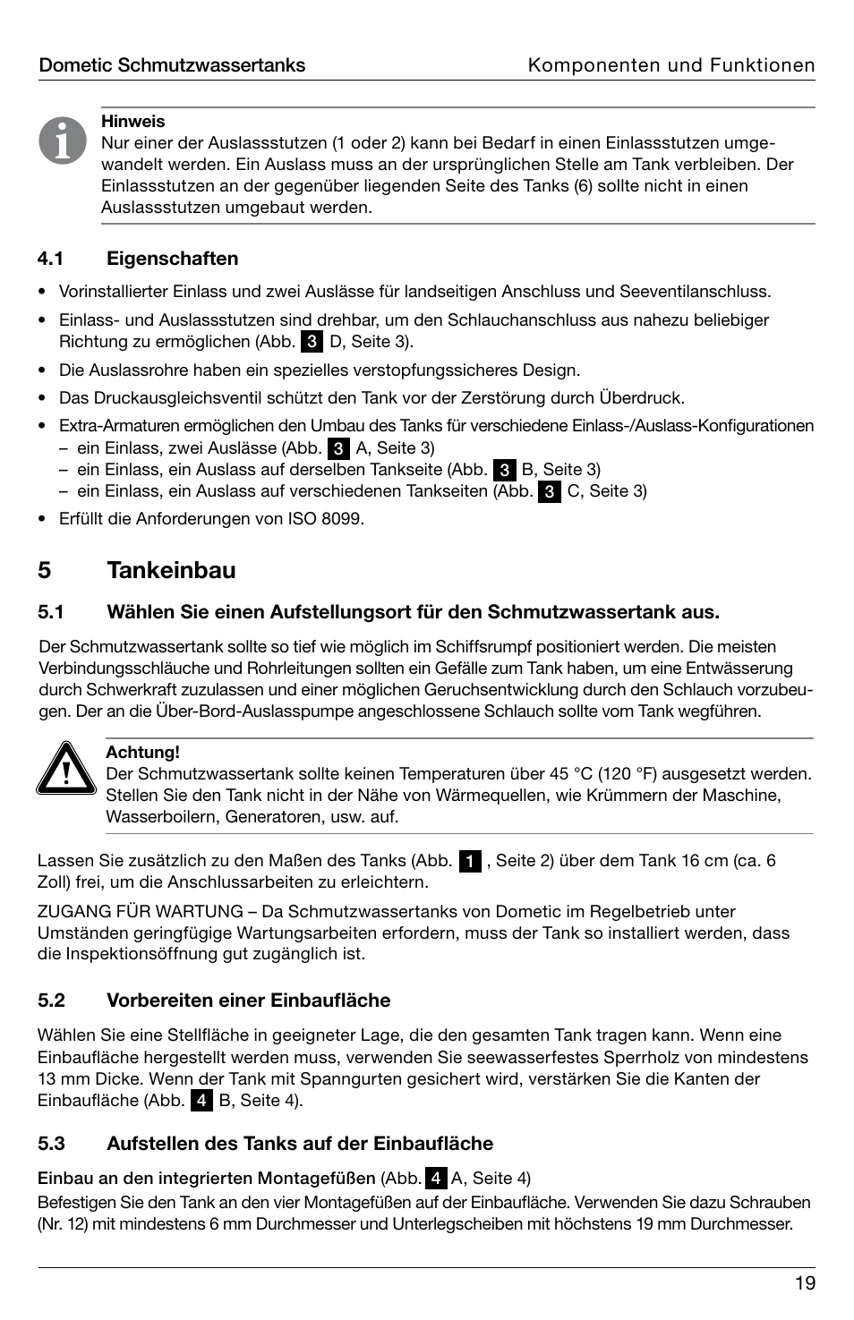 5 tankeinbau | SeaLand DHT-L Series Holding Tank User Manual | Page 19 / 92