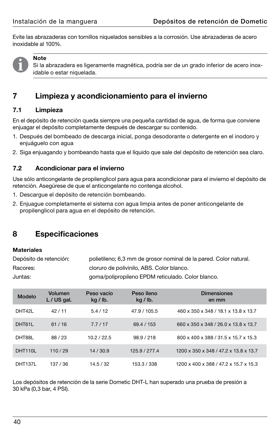 SeaLand DHT-L Series Holding Tank User Manual | Page 40 / 92