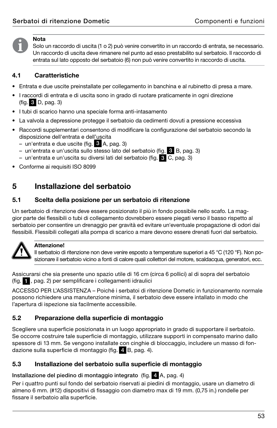 5installazione del serbatoio | SeaLand DHT-L Series Holding Tank User Manual | Page 53 / 92