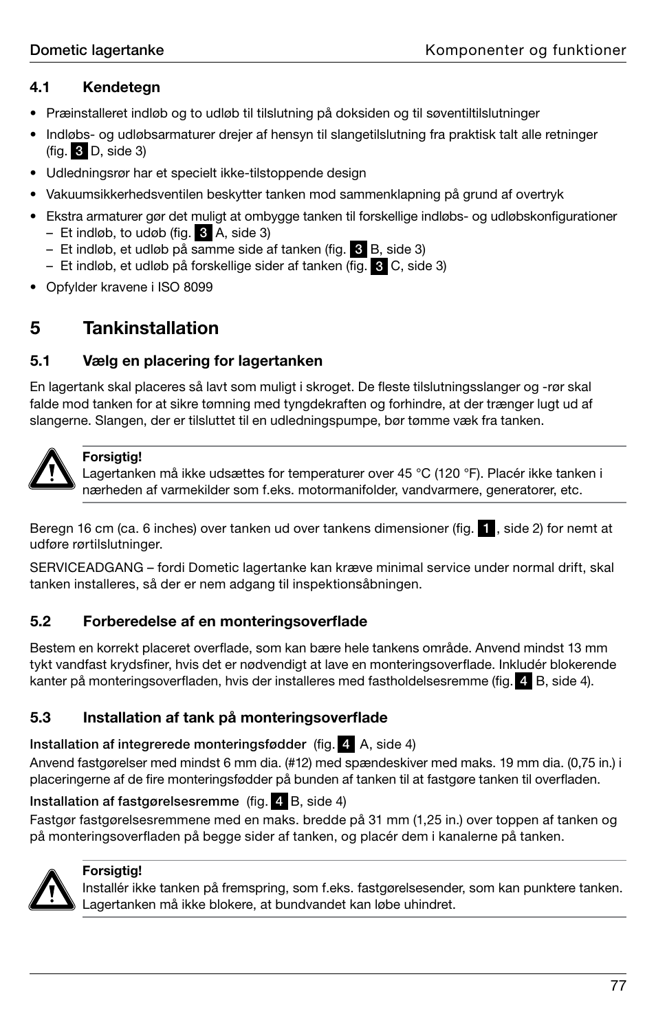 5 tankinstallation | SeaLand DHT-L Series Holding Tank User Manual | Page 77 / 92