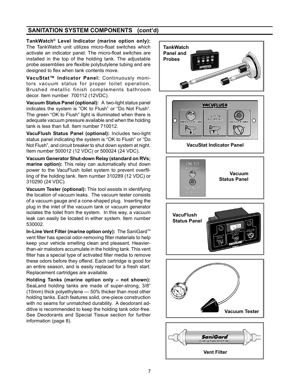 SeaLand VacuFlush 3400 Series Toilets User Manual | Page 7 / 24