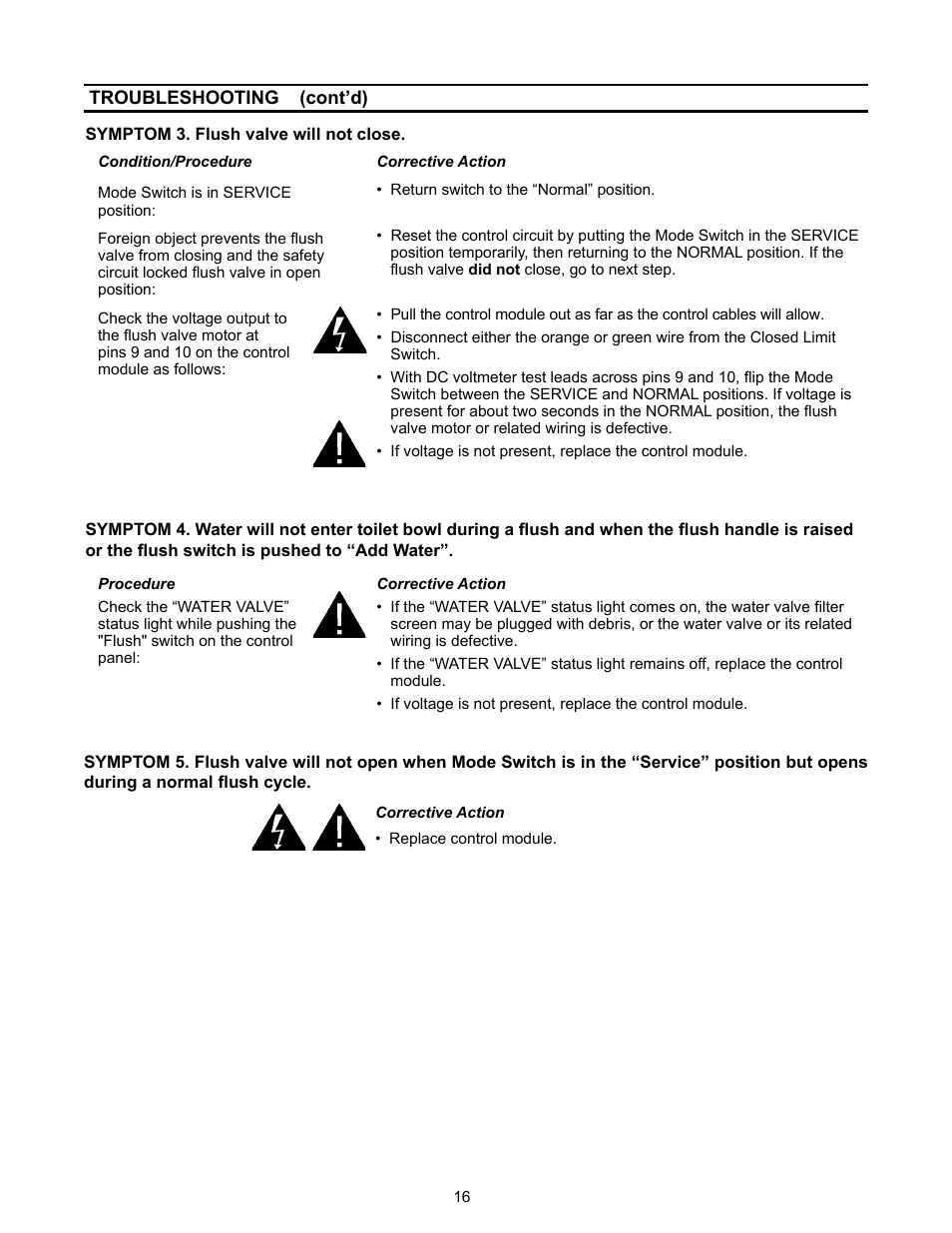 SeaLand 3400 Series All-Ceramic Toilets User Manual | Page 16 / 20