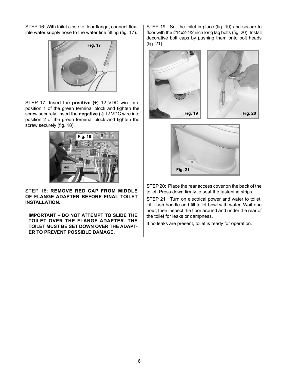 SeaLand 3400 Series All-Ceramic Toilets User Manual | Page 6 / 20