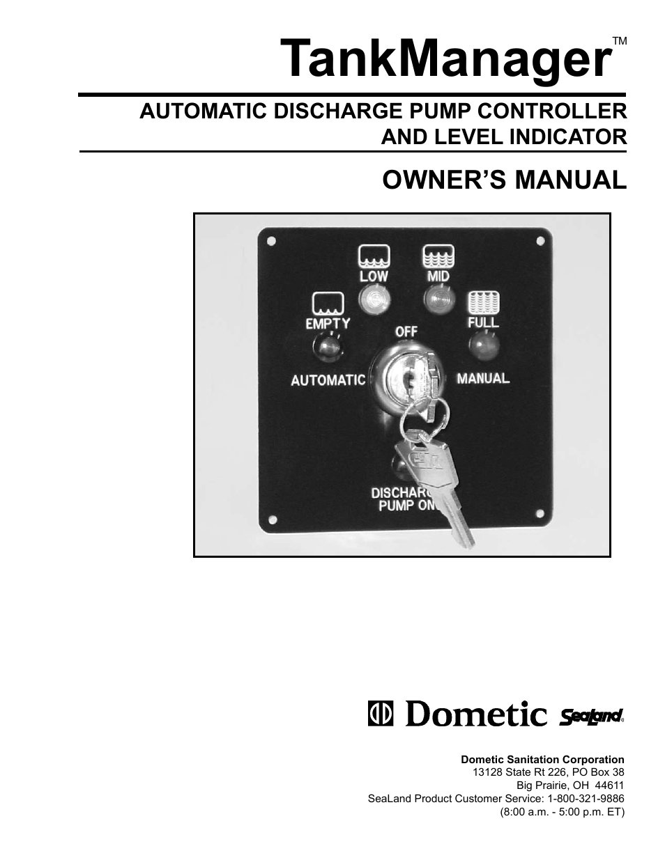 SeaLand TankManager User Manual | 12 pages