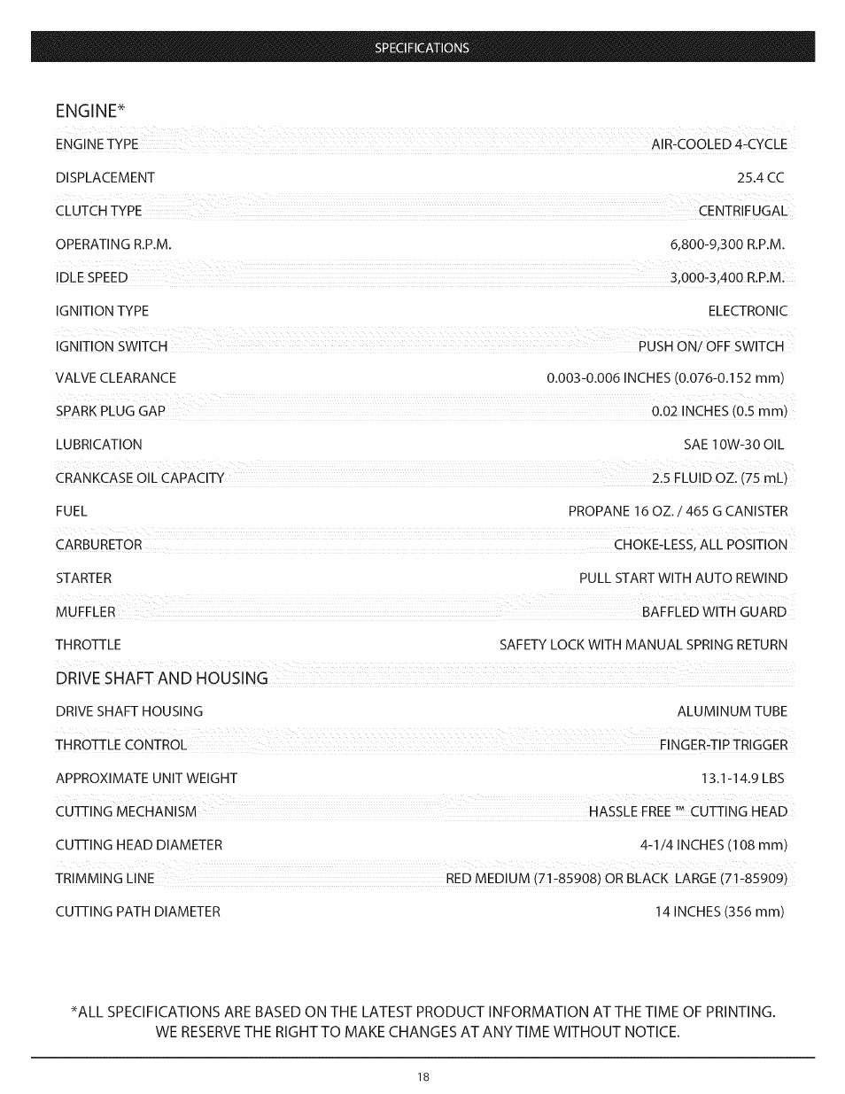 Engine | Craftsman 104.79212 User Manual | Page 18 / 20