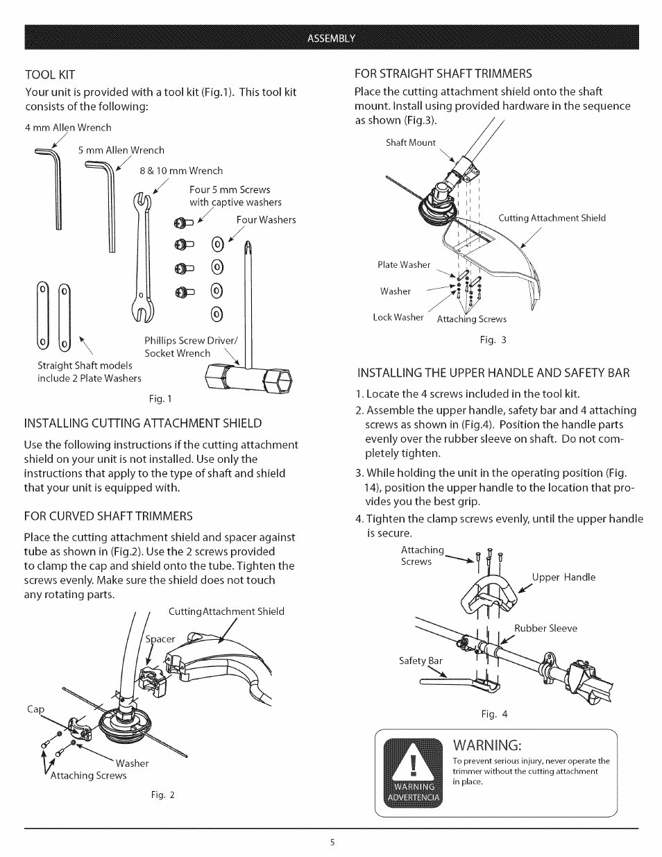 Warning | Craftsman 104.79212 User Manual | Page 5 / 20