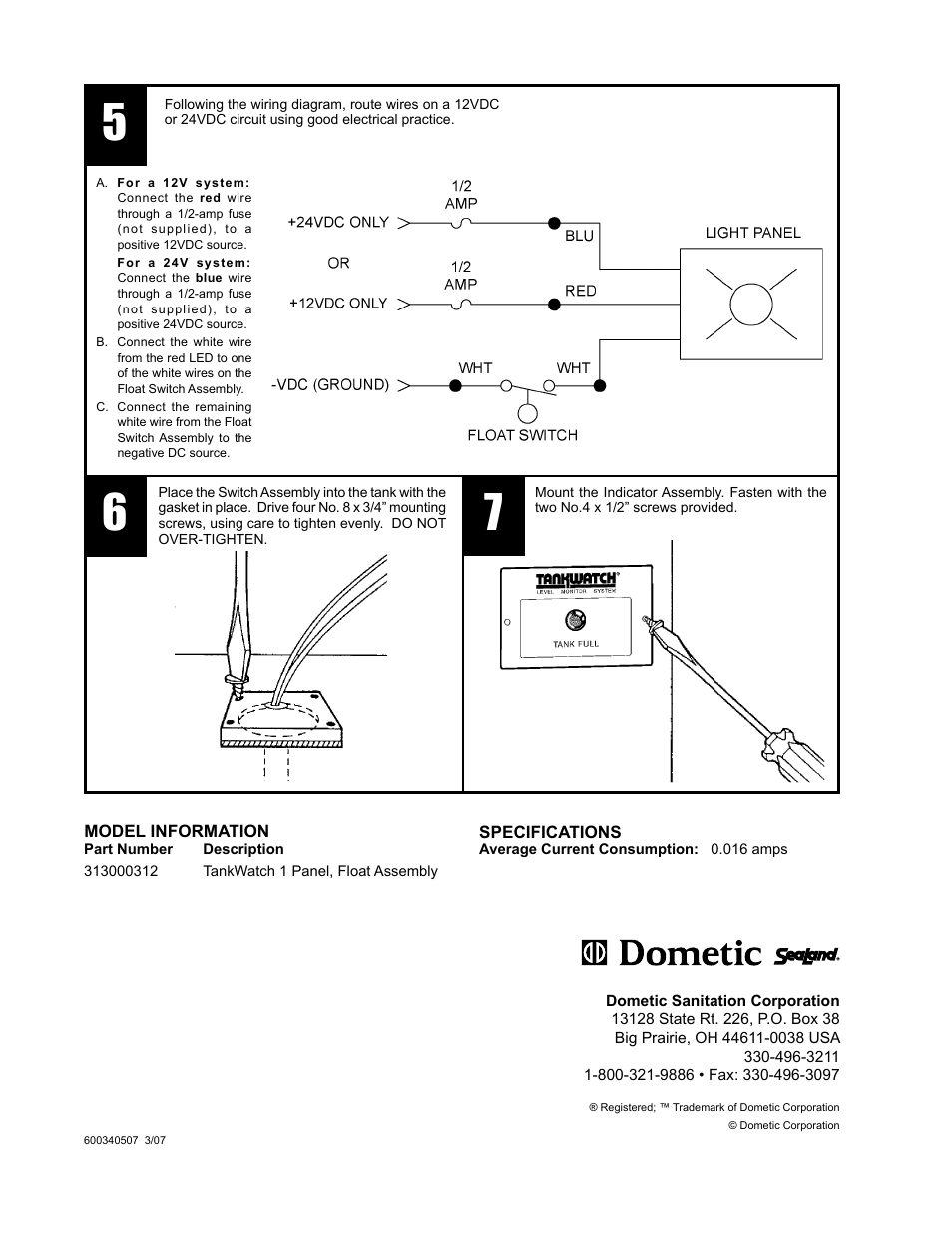 SeaLand TankWatch 1 Level Monitoring System User Manual | Page 2 / 2