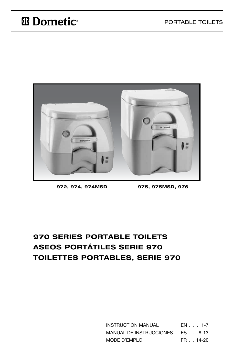 SeaLand 976 Portable Toilets User Manual | 20 pages