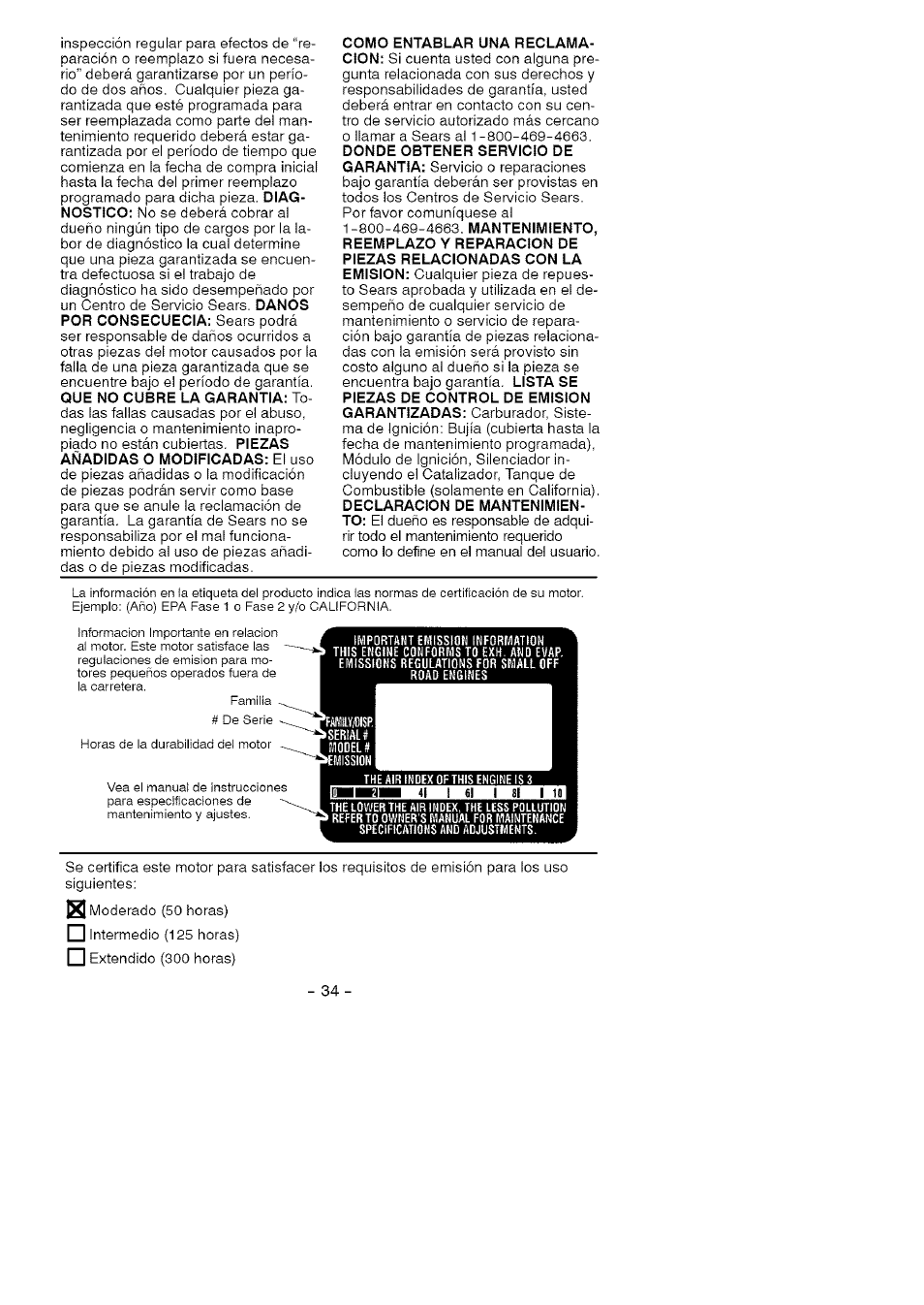 Craftsman 358.794964 User Manual | Page 34 / 36