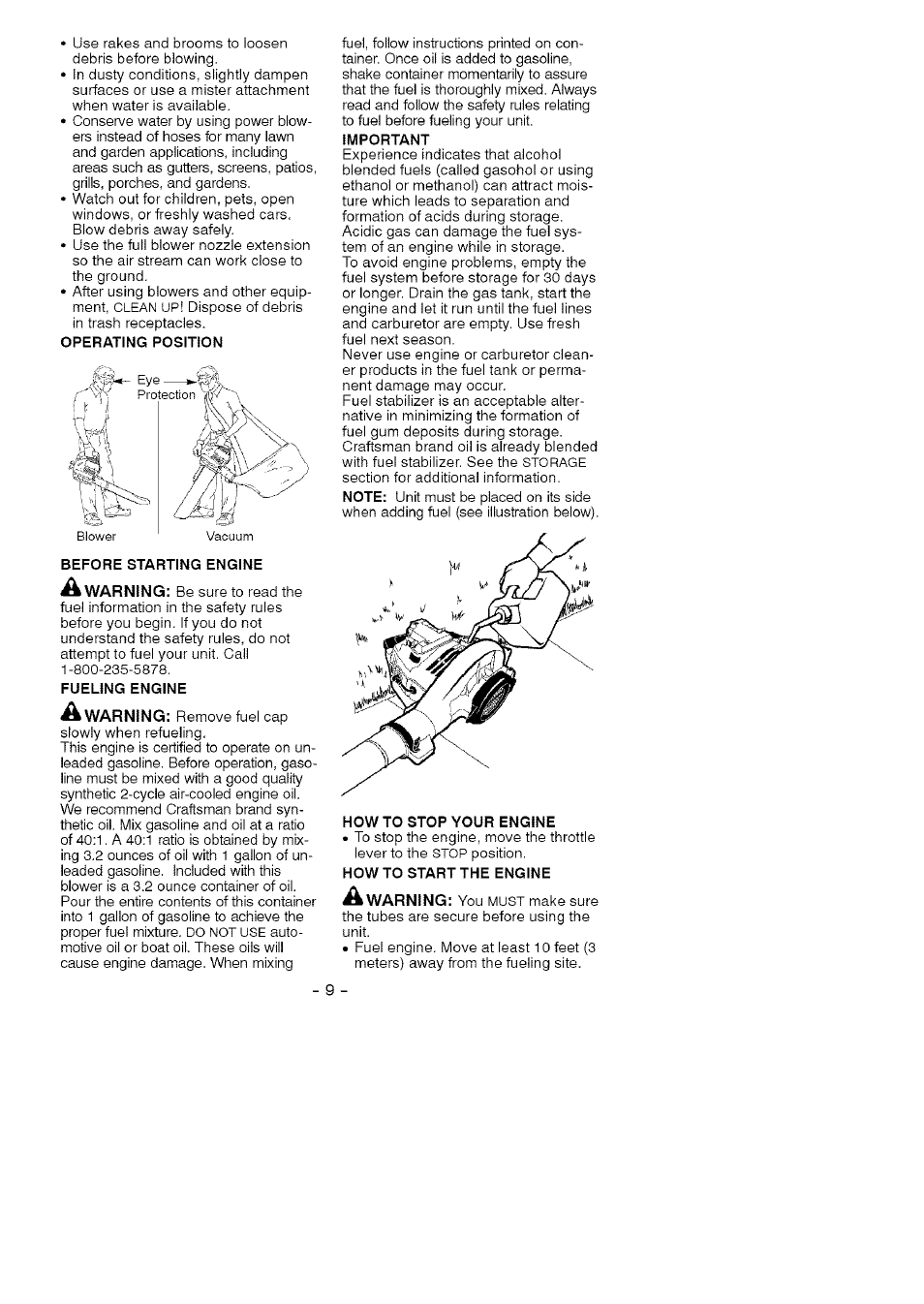 Craftsman 358.794964 User Manual | Page 9 / 36