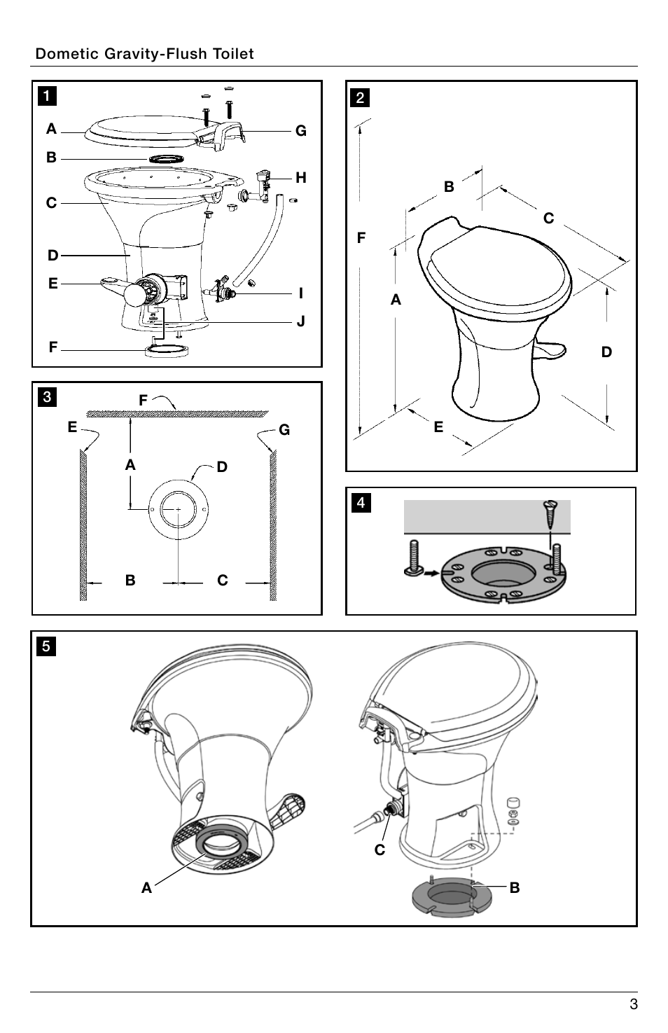 Reference illustrations | SeaLand 320 Series RV Toilet User Manual | Page 3 / 16