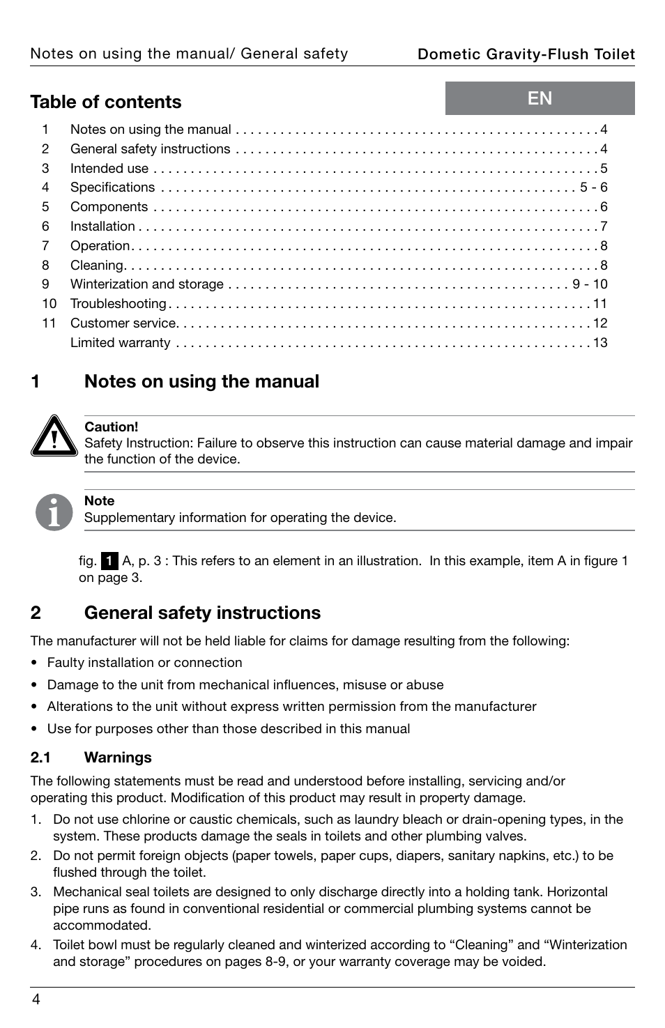 SeaLand 320 Series RV Toilet User Manual | Page 4 / 16