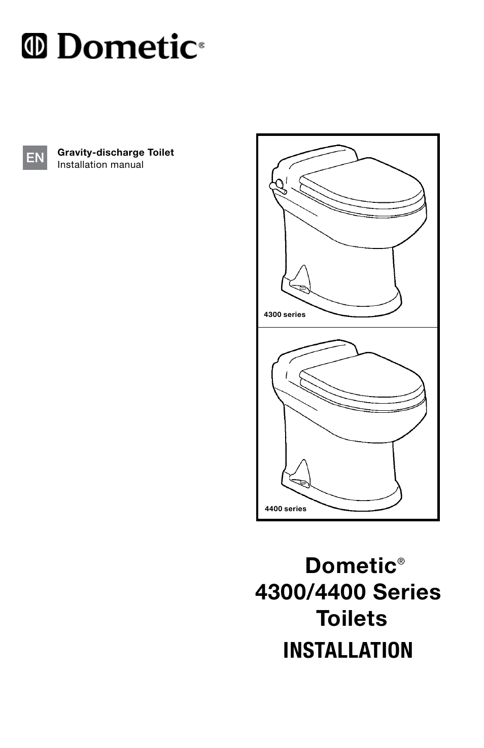 SeaLand 4400 Series Toilet Installation User Manual | 12 pages