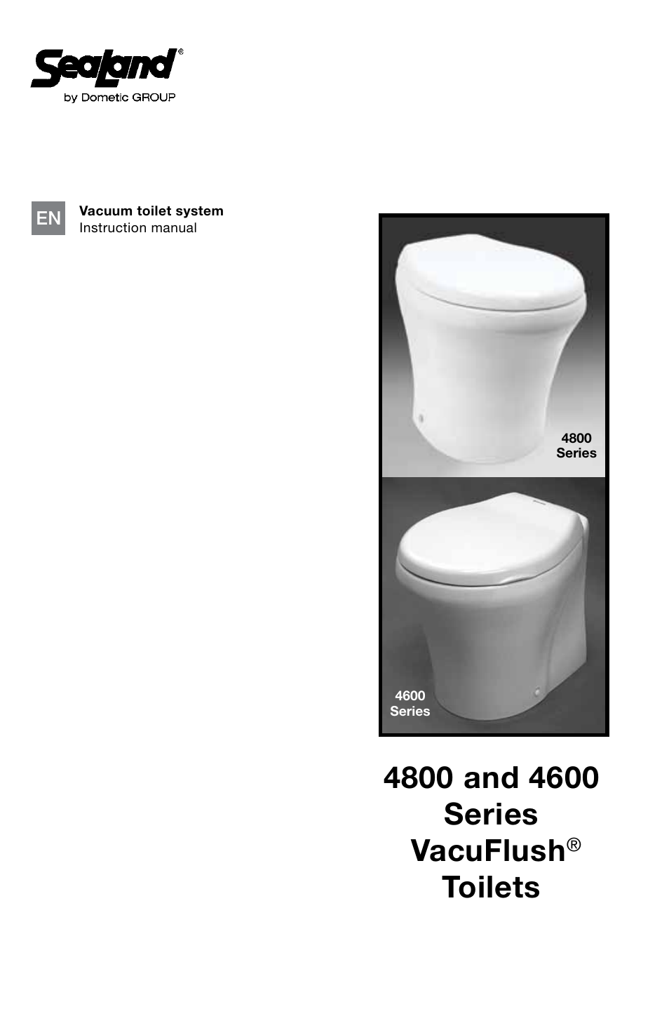 SeaLand 4800 Series VacuFlush User Manual | 20 pages