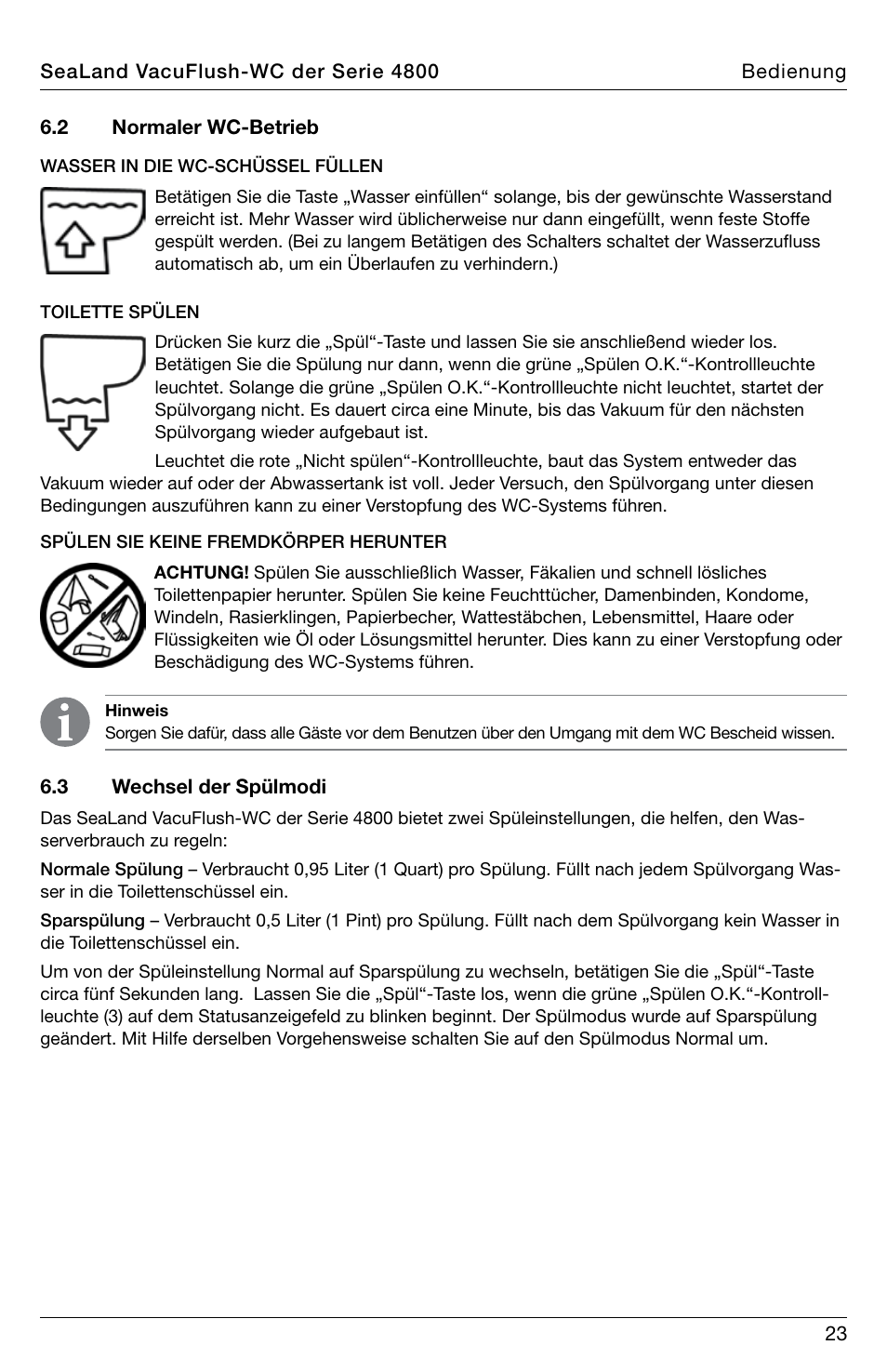 SeaLand 4800 Series VacuFlush User Manual | Page 23 / 116