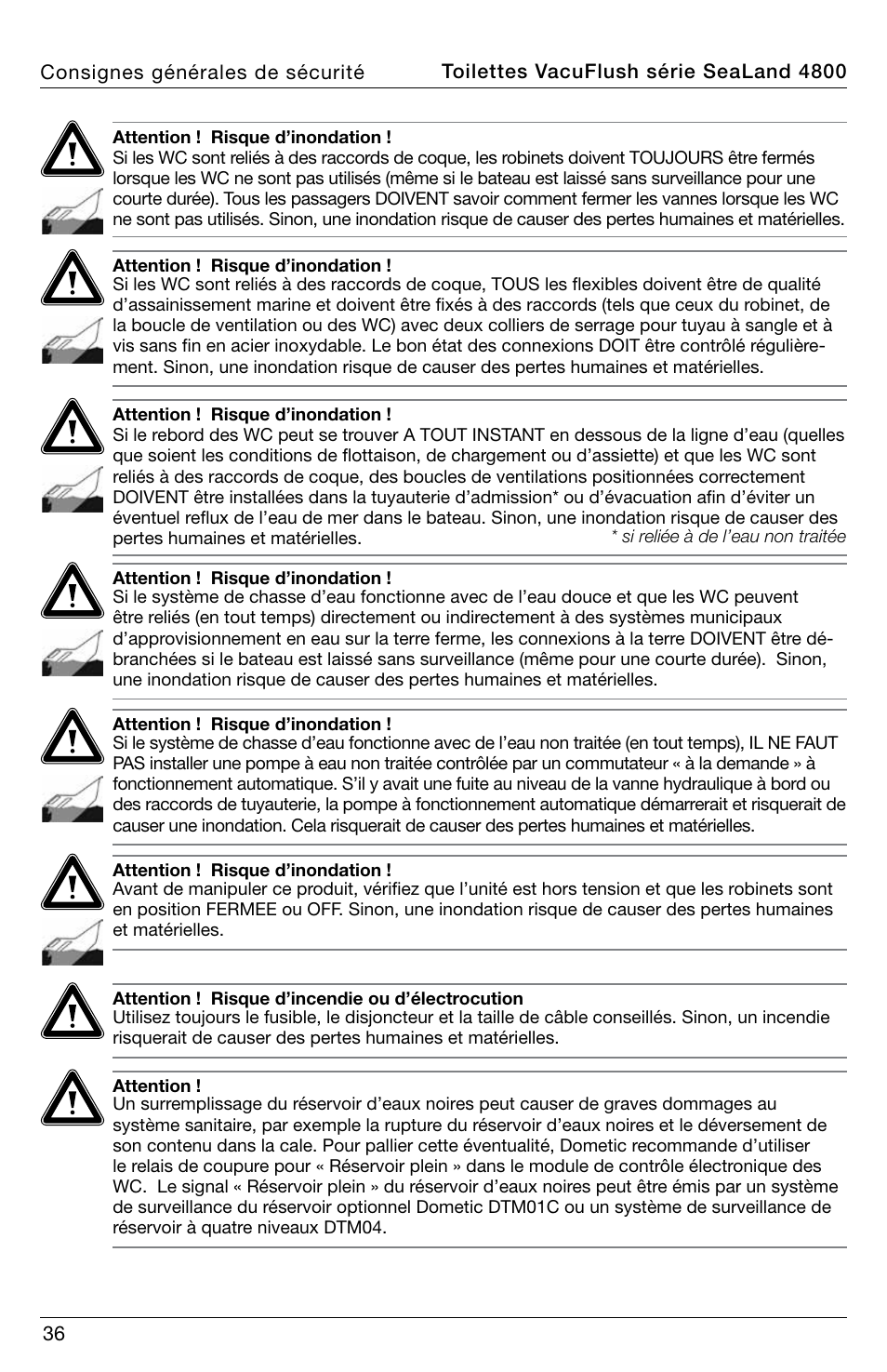 SeaLand 4800 Series VacuFlush User Manual | Page 36 / 116