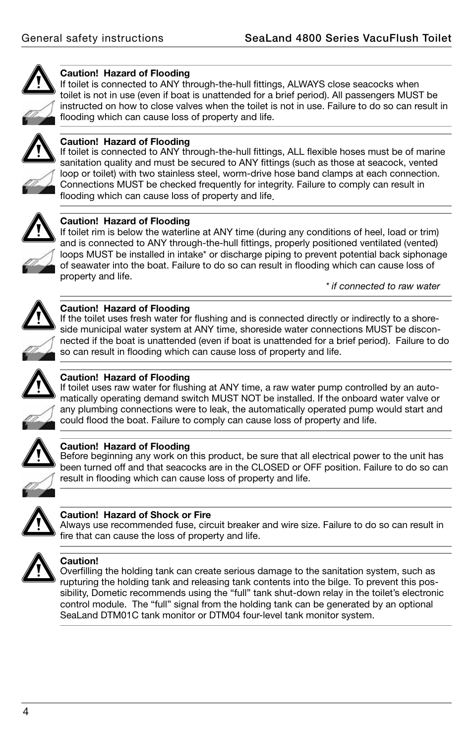 SeaLand 4800 Series VacuFlush User Manual | Page 4 / 116