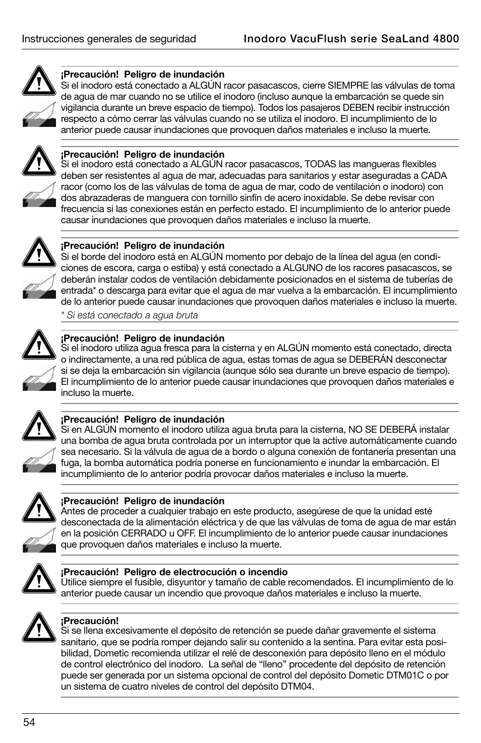 SeaLand 4800 Series VacuFlush User Manual | Page 54 / 116
