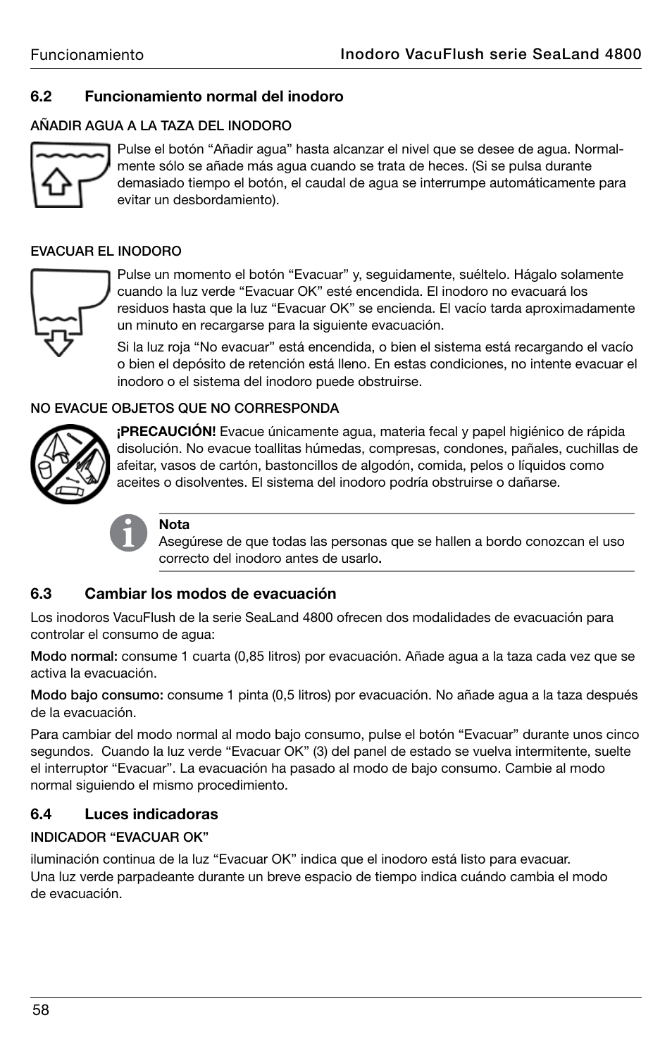 SeaLand 4800 Series VacuFlush User Manual | Page 58 / 116