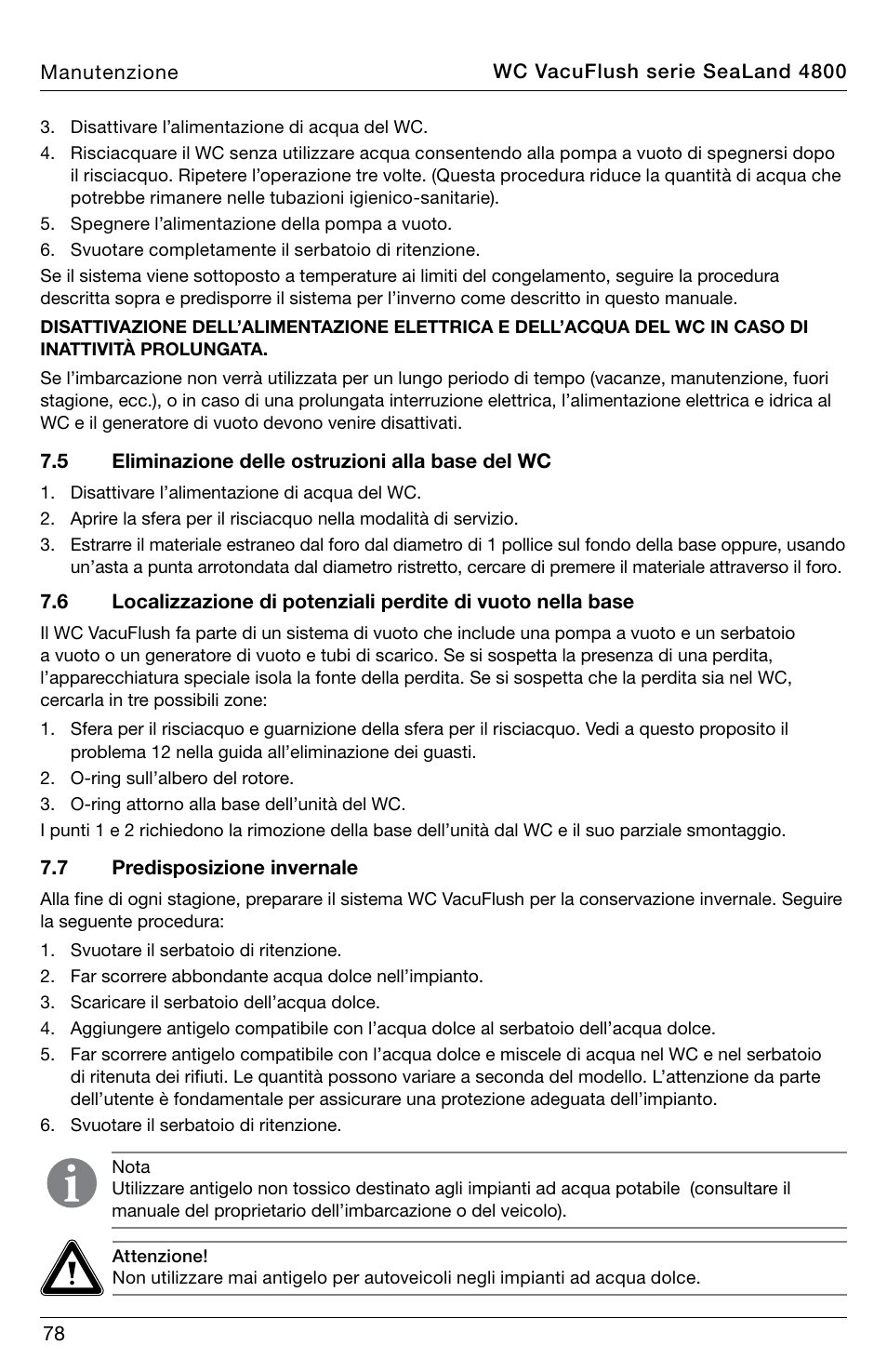 SeaLand 4800 Series VacuFlush User Manual | Page 78 / 116