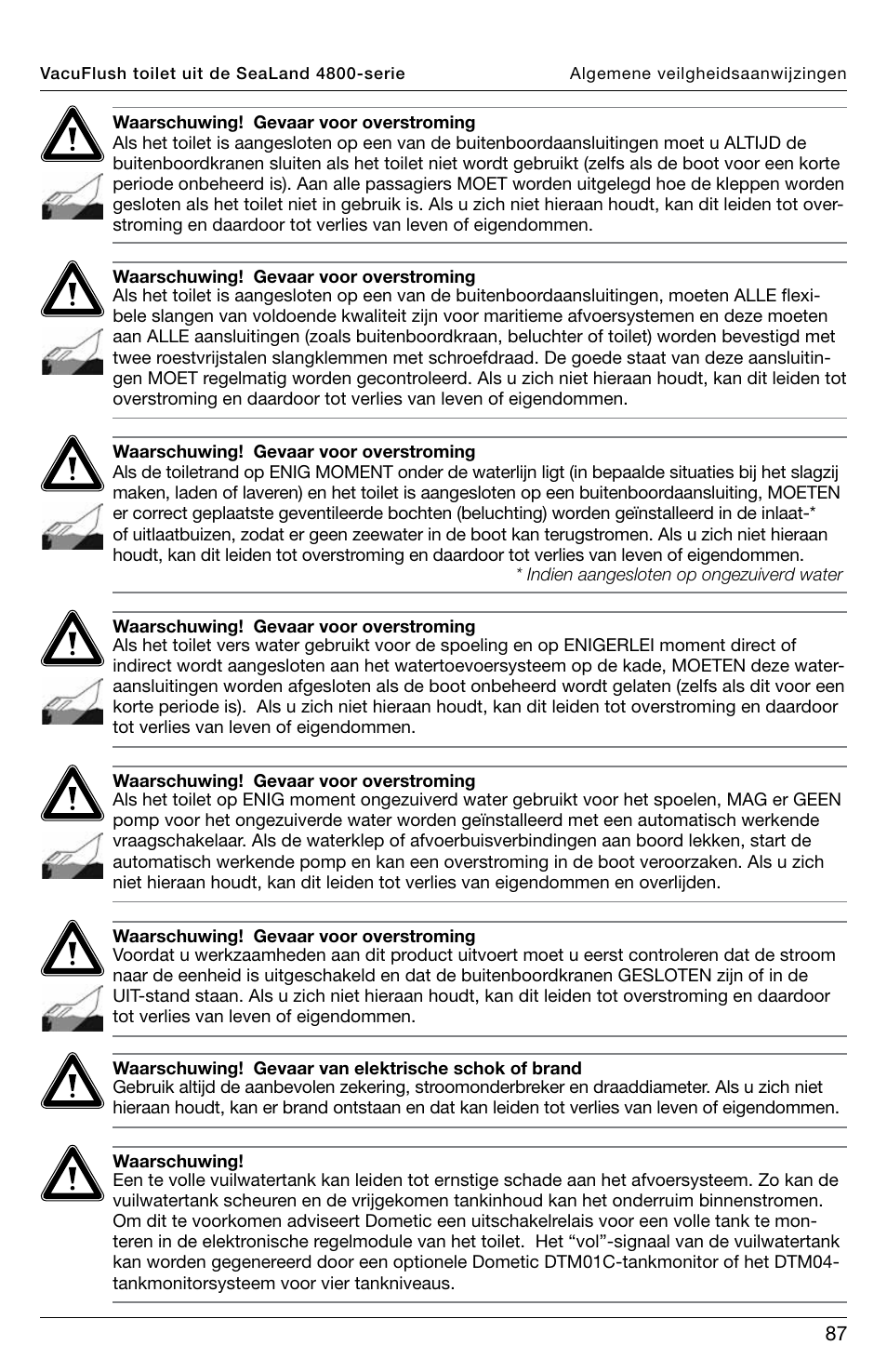 SeaLand 4800 Series VacuFlush User Manual | Page 87 / 116