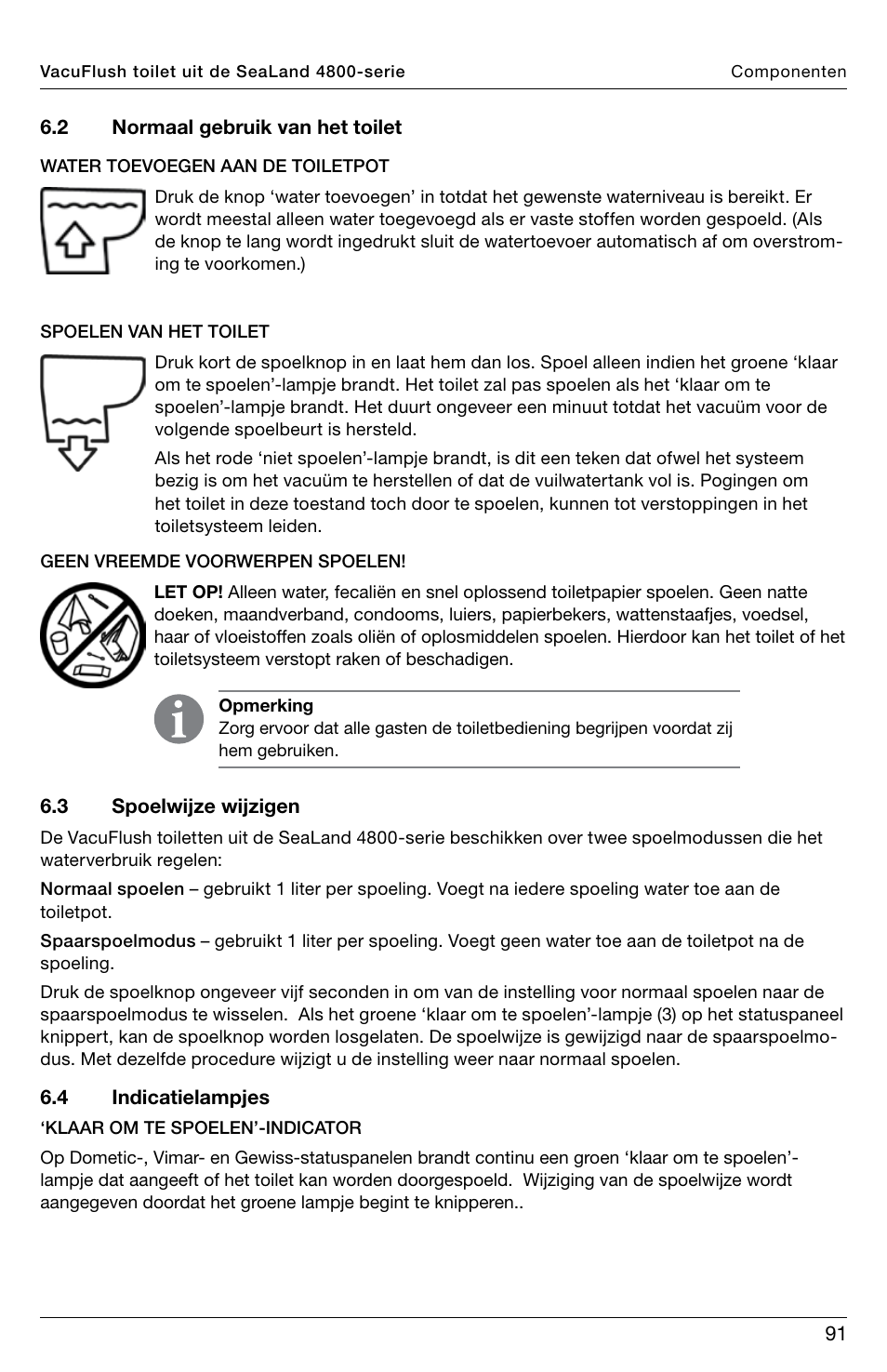 SeaLand 4800 Series VacuFlush User Manual | Page 91 / 116