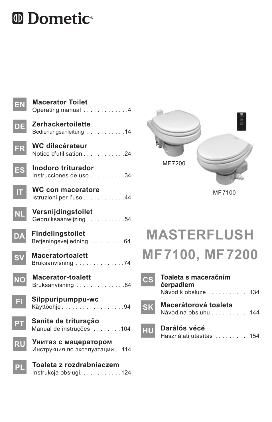 SeaLand 7200 Series MasterFlush Orbit User Manual | 164 pages