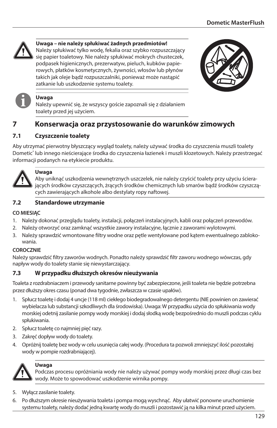 SeaLand 7200 Series MasterFlush Orbit User Manual | Page 129 / 164
