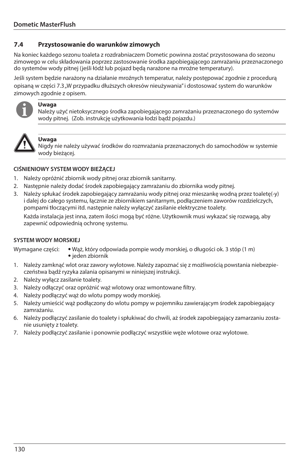 SeaLand 7200 Series MasterFlush Orbit User Manual | Page 130 / 164
