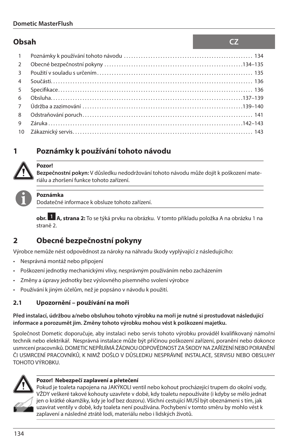 SeaLand 7200 Series MasterFlush Orbit User Manual | Page 134 / 164