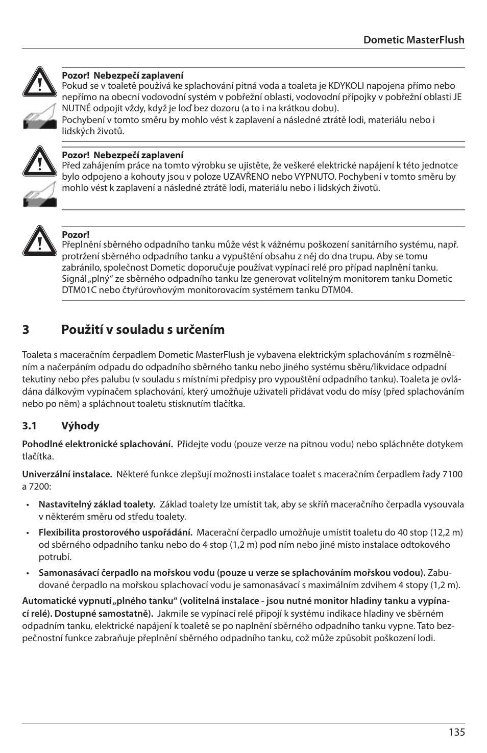 3použití v souladu s určením | SeaLand 7200 Series MasterFlush Orbit User Manual | Page 135 / 164