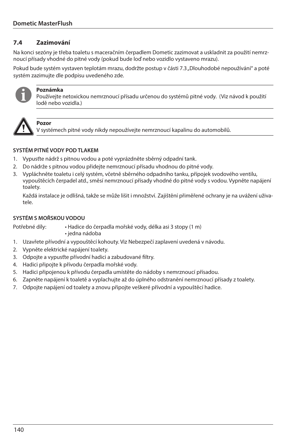 SeaLand 7200 Series MasterFlush Orbit User Manual | Page 140 / 164