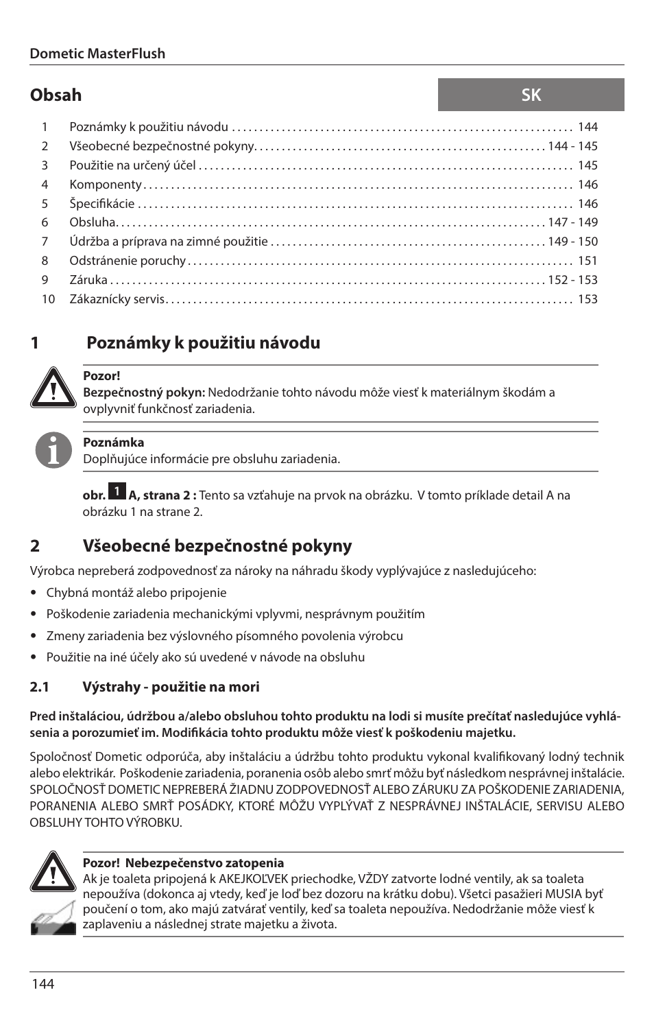 SeaLand 7200 Series MasterFlush Orbit User Manual | Page 144 / 164