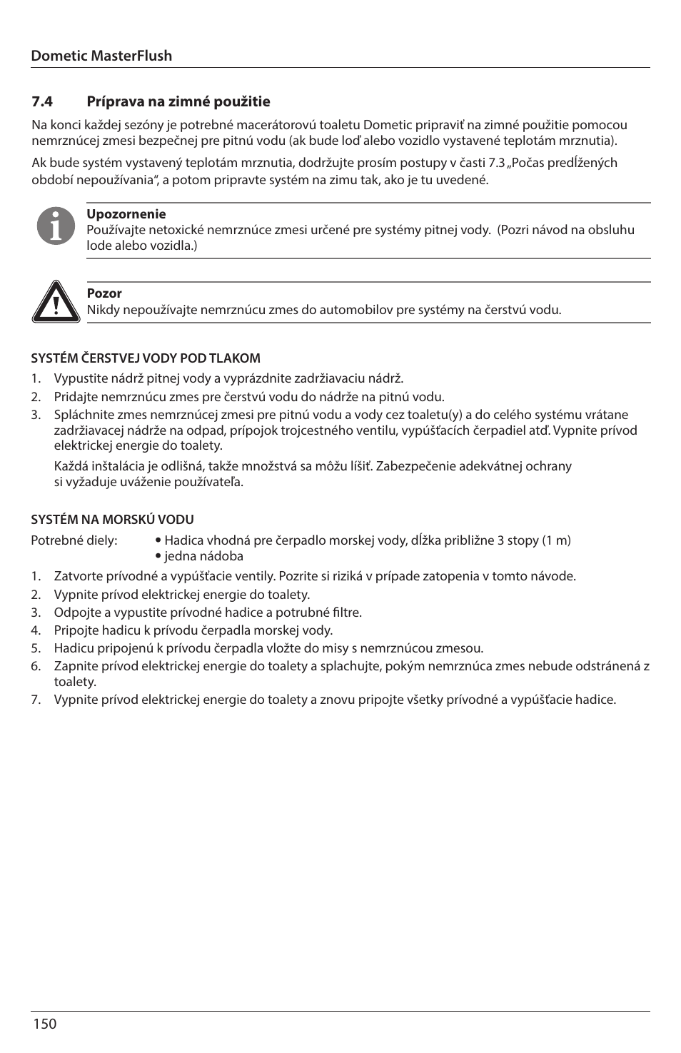 SeaLand 7200 Series MasterFlush Orbit User Manual | Page 150 / 164