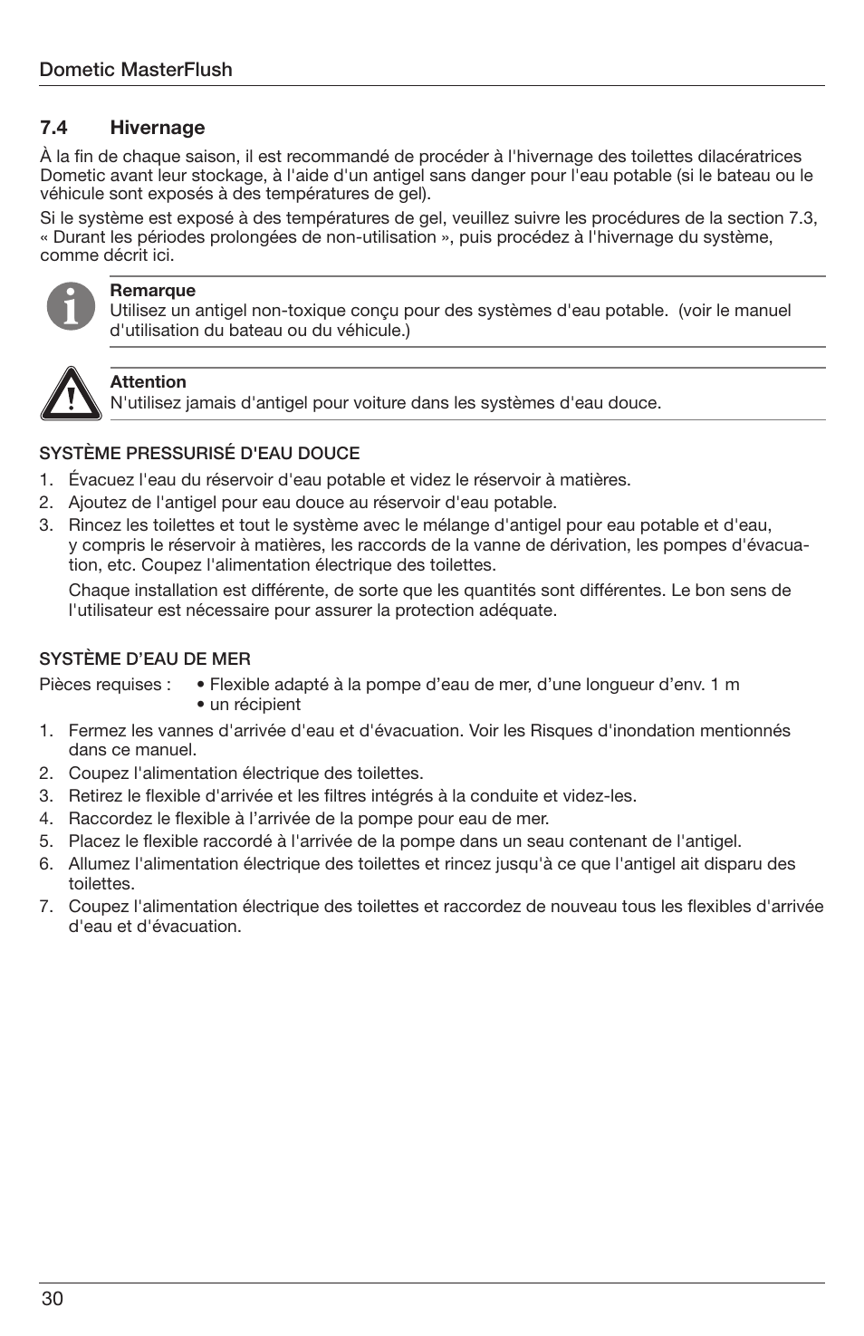 SeaLand 7200 Series MasterFlush Orbit User Manual | Page 30 / 164
